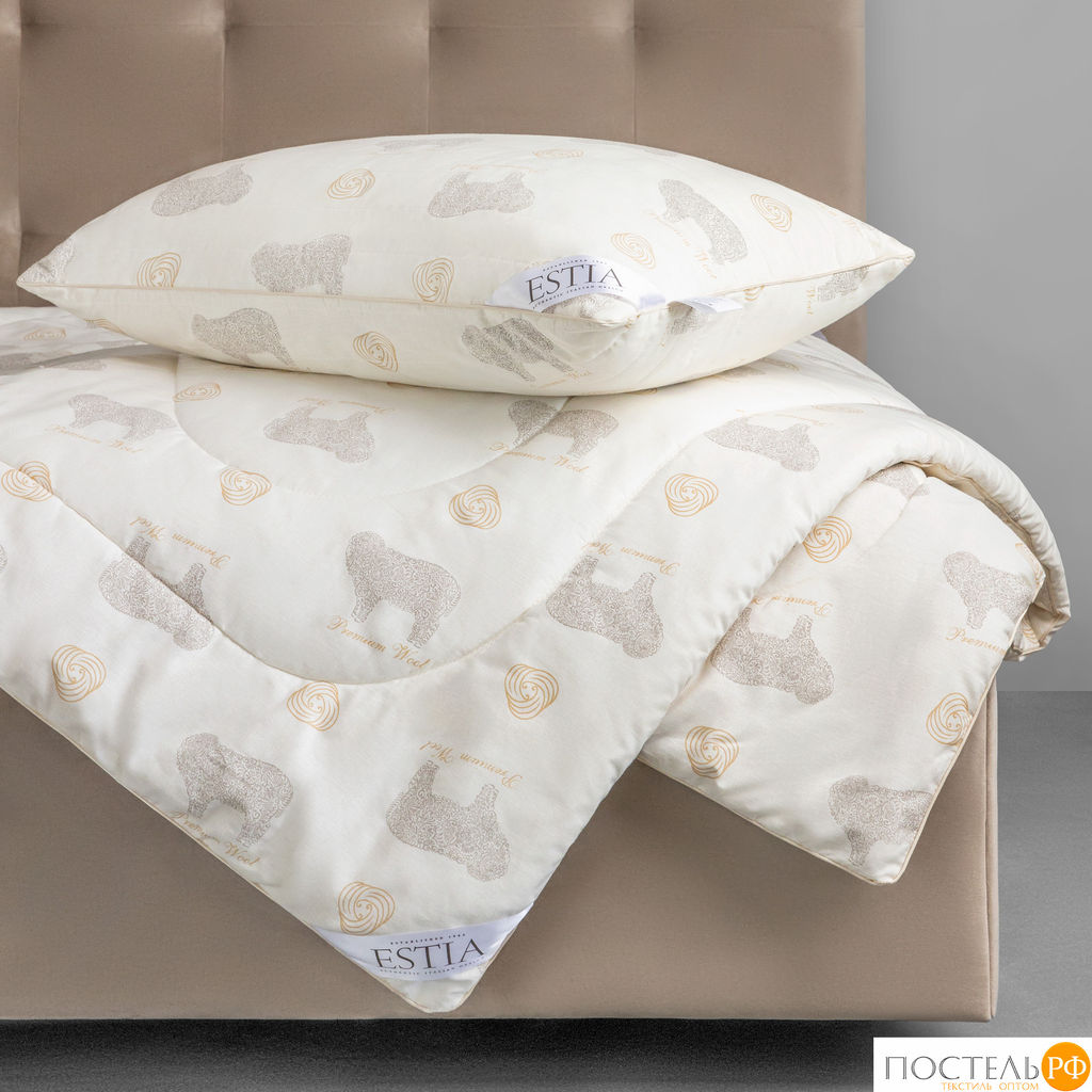 ESTIA ДОЛИНА РАМБУЛЬЕ Одеяло 200х210,1пр,см.хлопок/овечья.шерсть/полиэ  фото 13