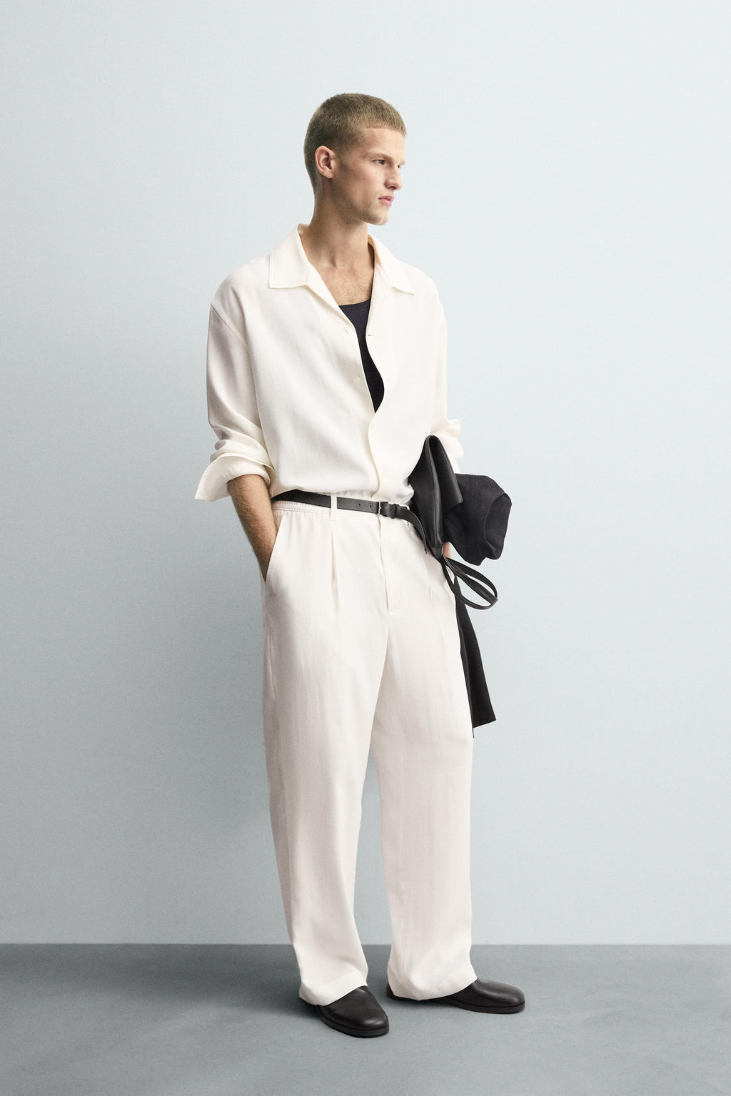 RELAXED FIT FLOWING SHIRT - Zara фото 4