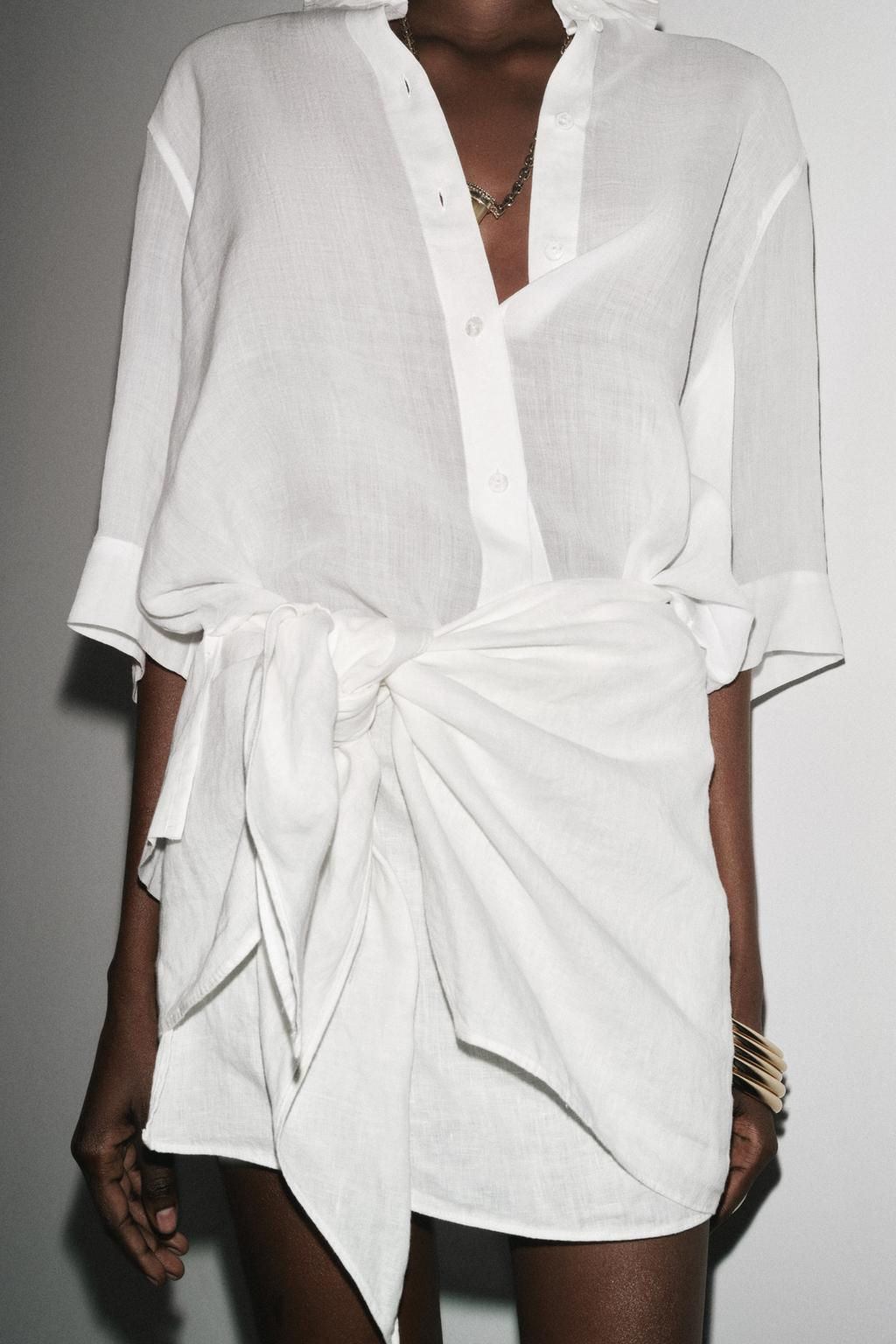 ZW COLLECTION RAMIE SHIRT - Zara фото 12