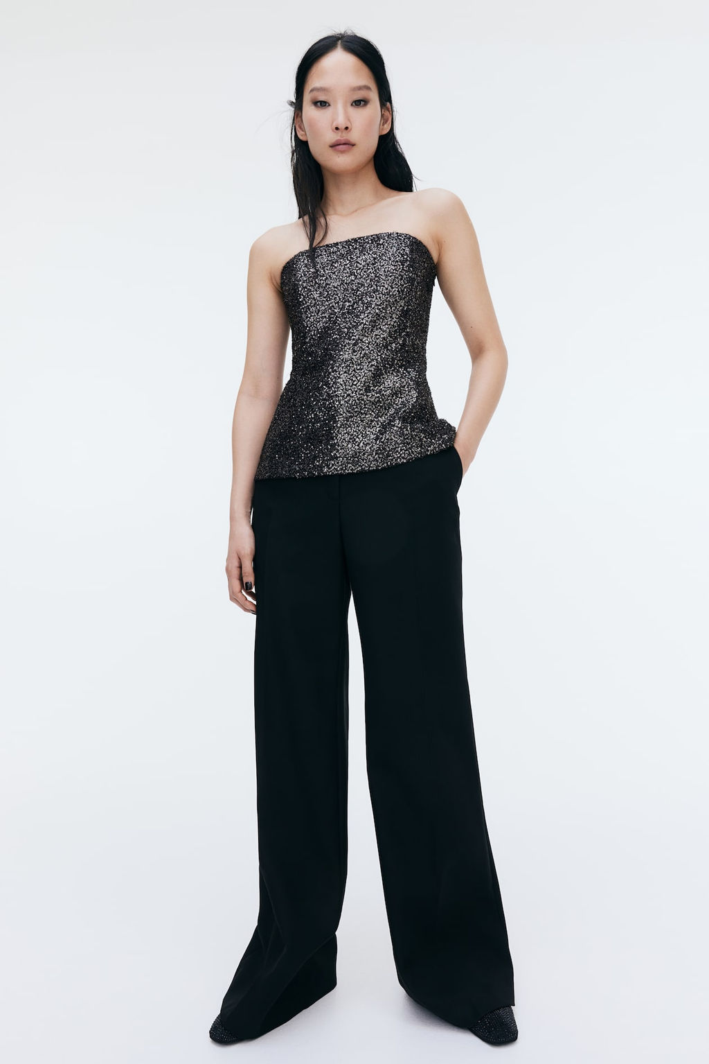 Top bandeau de lentejuelas - H&m фото 2