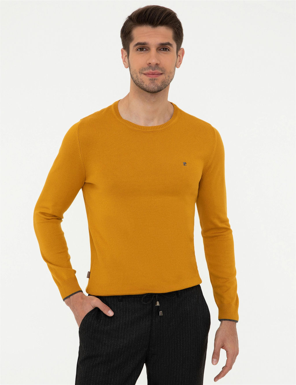 Safran Slim Fit Bisiklet Yaka Basic Triko Kazak
