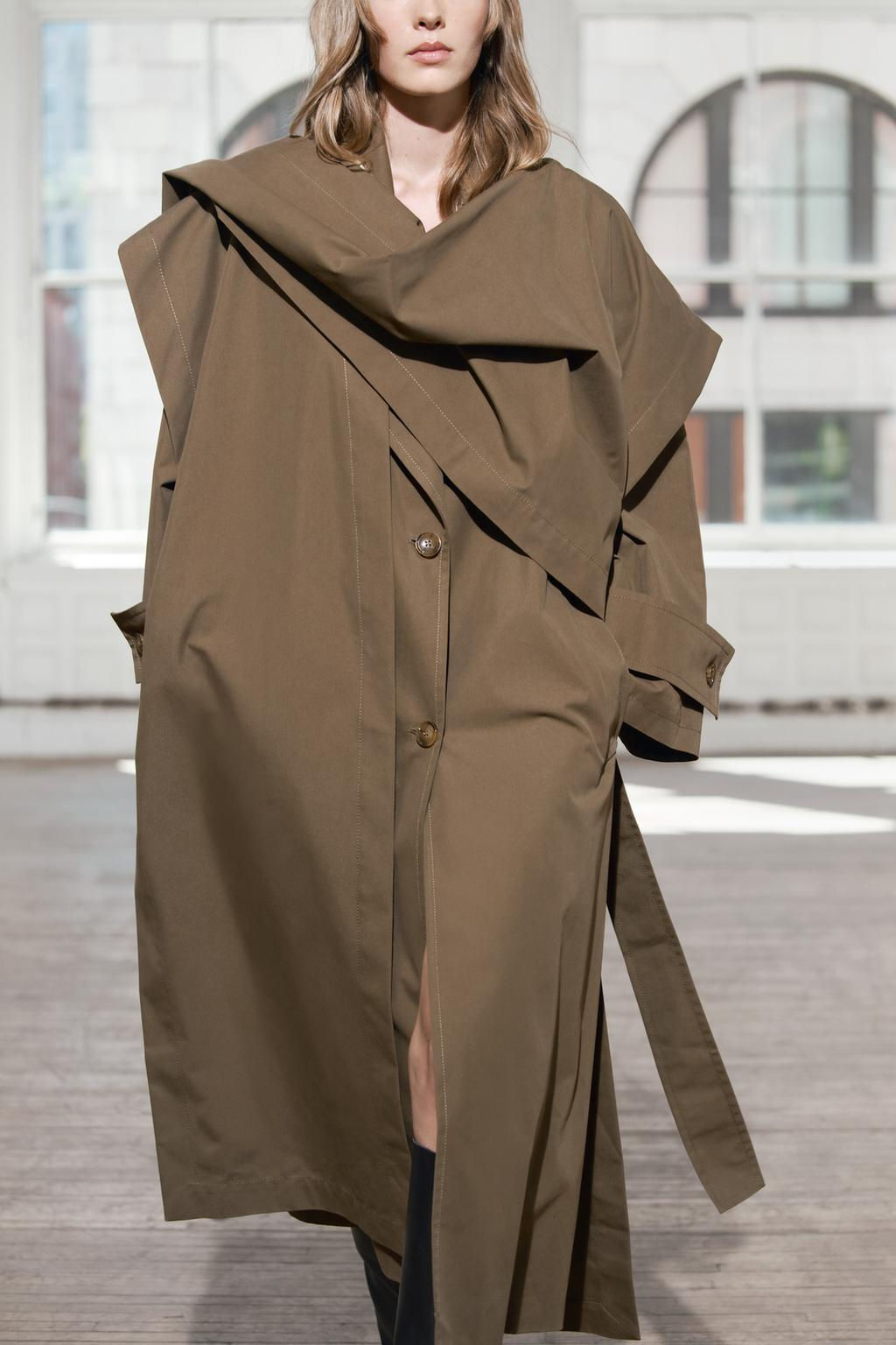 OVERSIZE LAYERED TRENCH COAT ZW COLLECTION - Zara фото 16