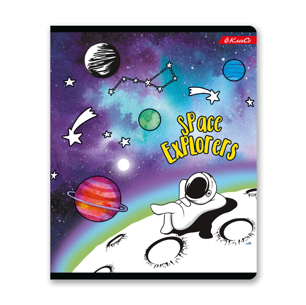 Светоч 48ТСК5_1_3_2 Тетрадь ученическая общая, A5 48 л. на скобе 65 г/кв.м , белизна 100 % 10 шт. линия 000321 Космос  фото 7