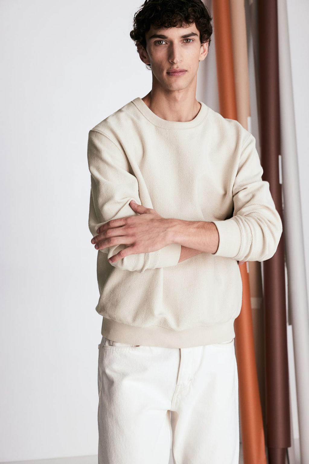 Sudadera con diseno de espiguilla Regular Fit - H&m фото 3