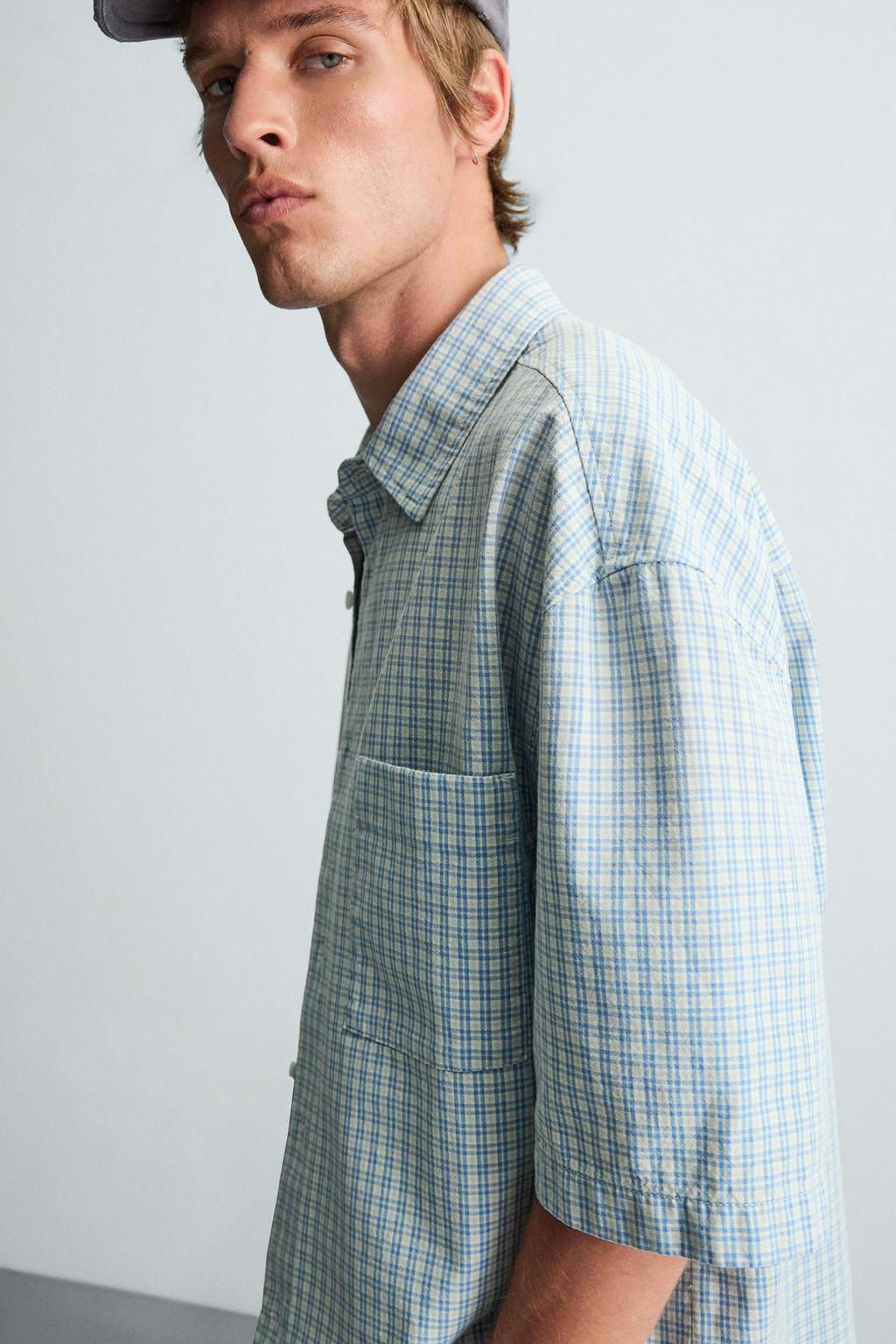 RELAXED FIT CHECK SHIRT - Zara фото 6