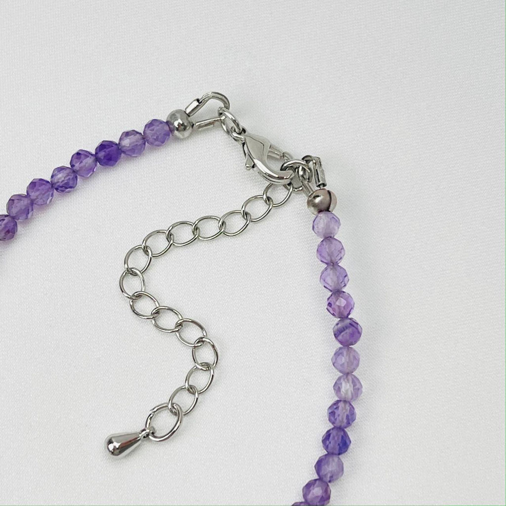 Браслет из Аметиста и Жемчуга 18 см +