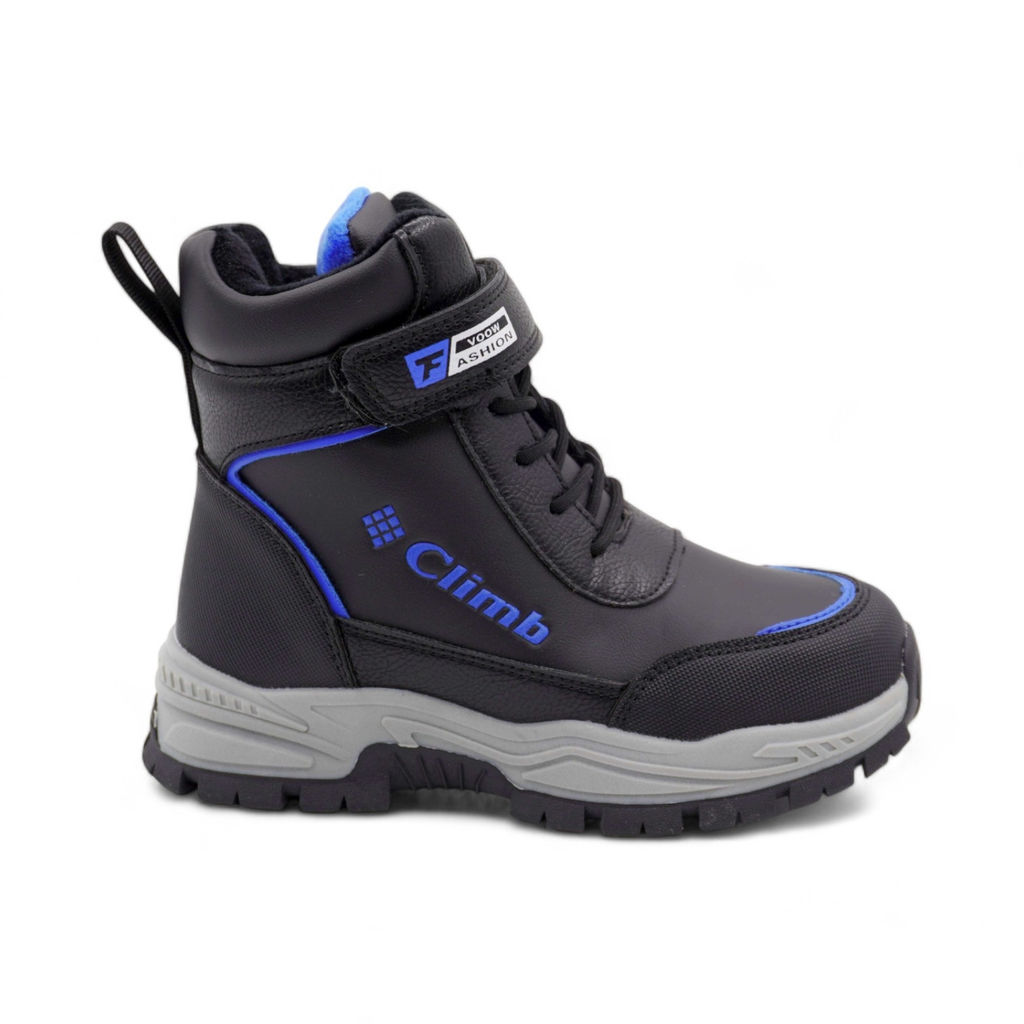 Ботинки на меху А6686-10 синие - BONCY фото 2