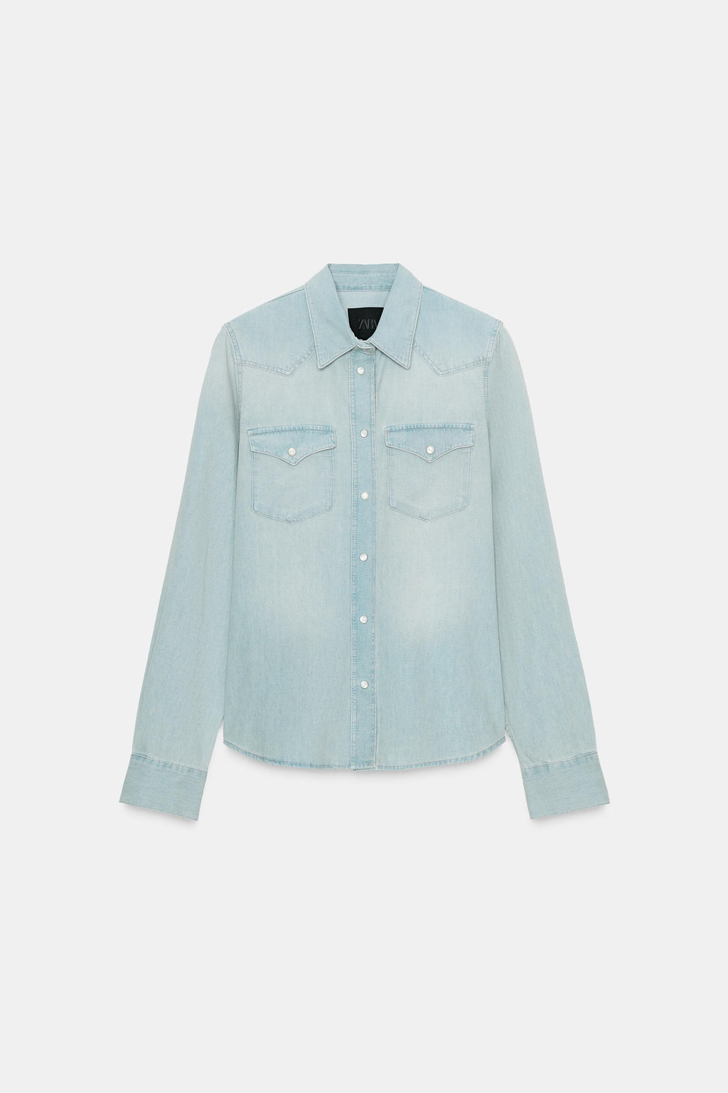 WASHED DENIM SHIRT ZW COLLECTION - Zara фото 6