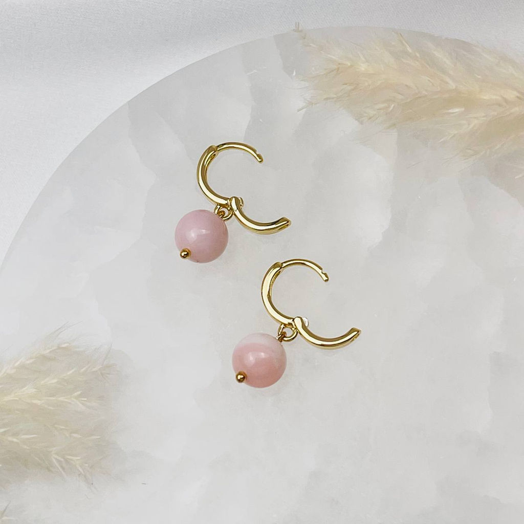 Серьги из розового Опала - Радуга самоцветов фото 3