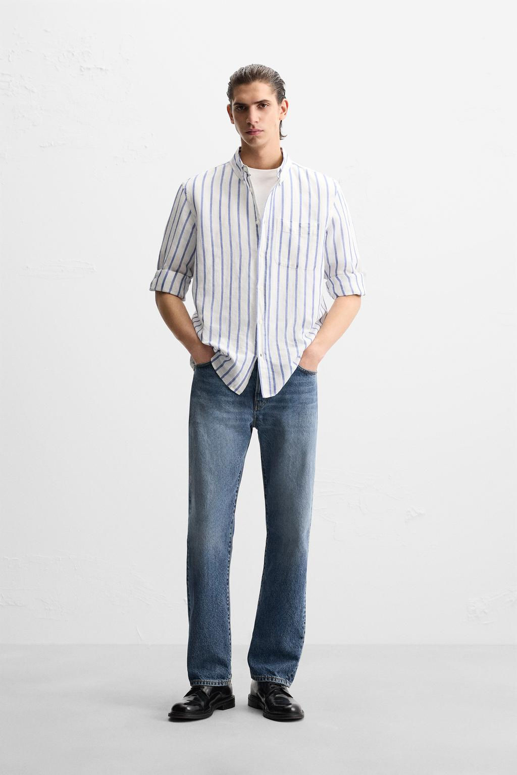 COTTON - LINEN SHIRT - Zara фото 41