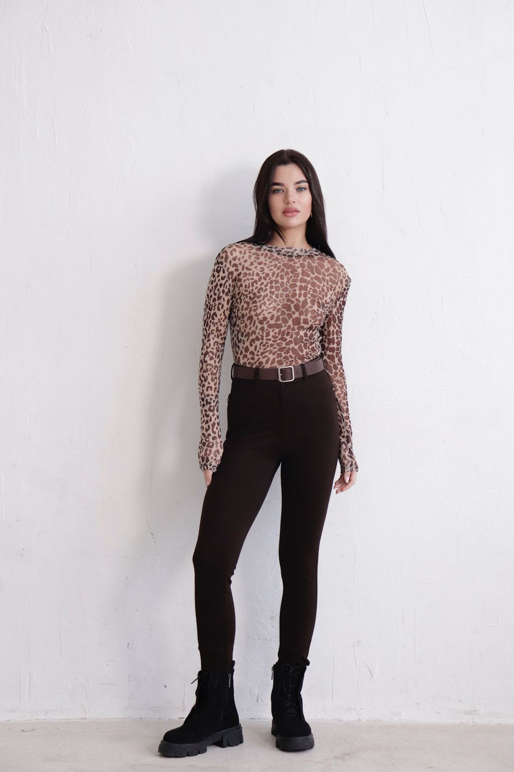 11165 Джеггинсы кофейные - Martichelli фото 5