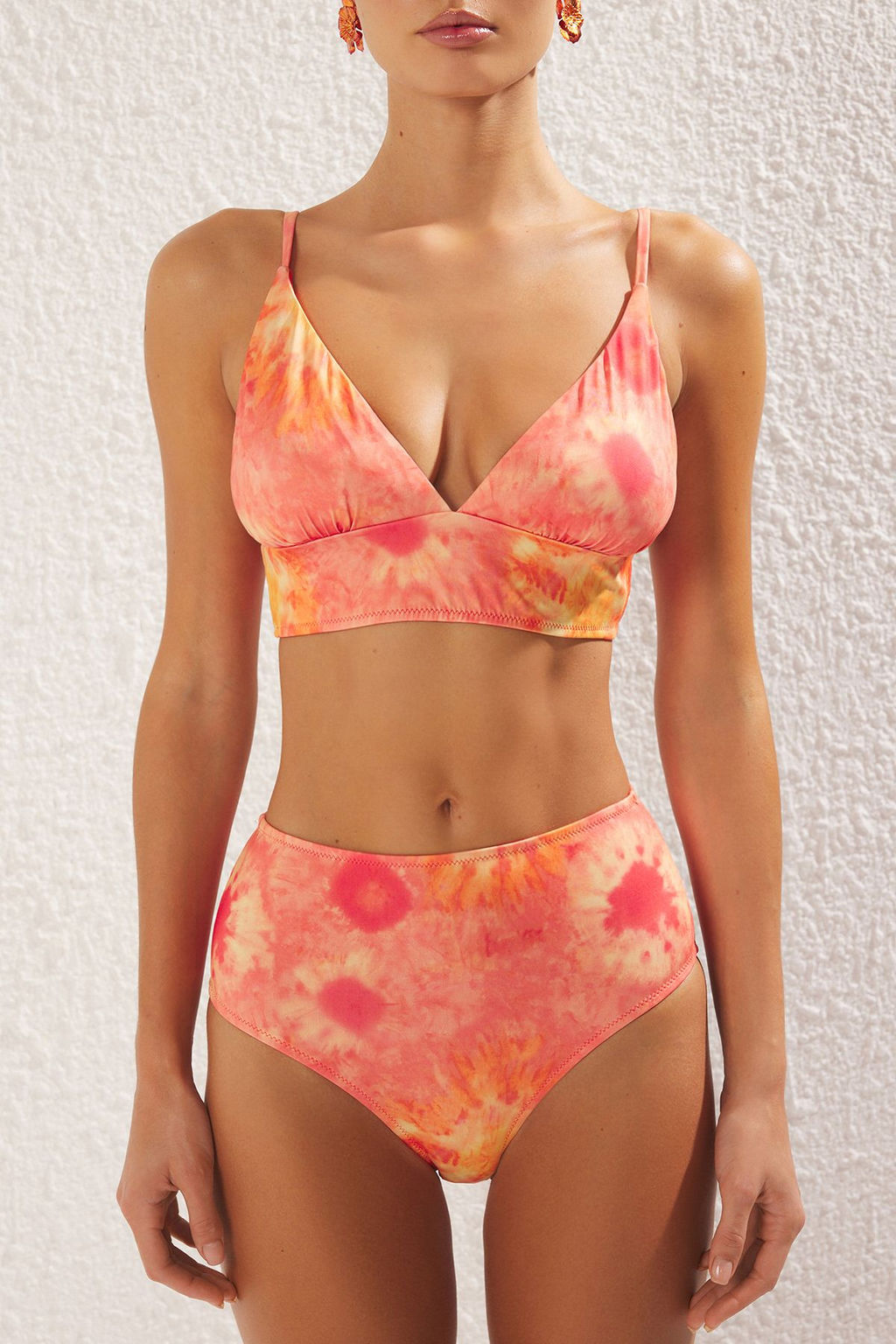 Soyut Desenli Ucgen Mix&Match Bikini Ustu TBESS21BU0343