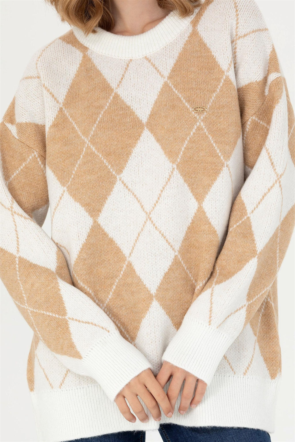 Женский кремовый свитер с круглым вырезом Неожиданная скидка в корзине - U.s. polo assn фото 6