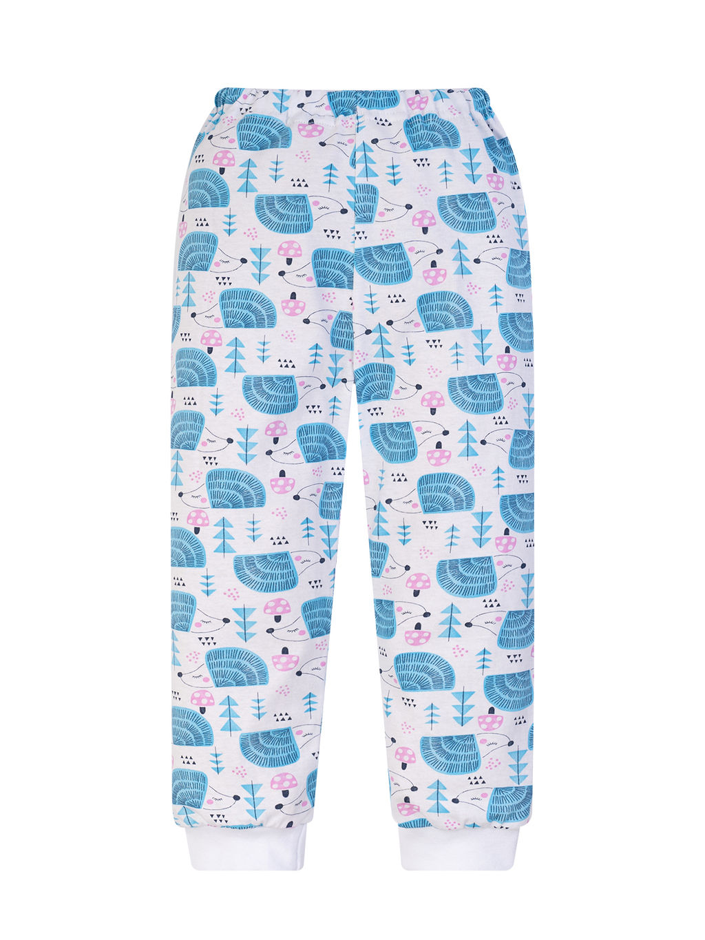 Пижама детская принт бирюзовые ежики