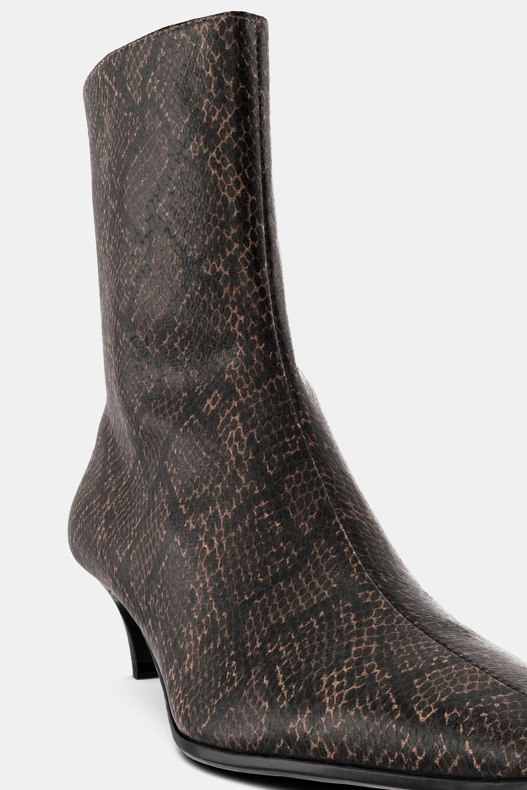 ANIMAL PRINT HEELED ANKLE BOOTS - Zara фото 5