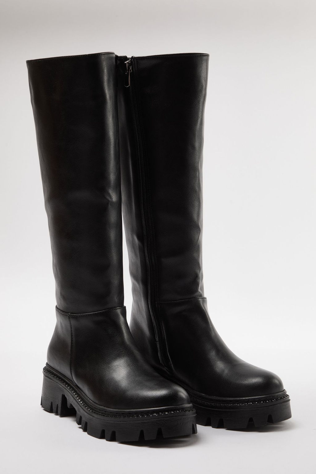 Trendyolmilla Shoes Koyu Kahverengi Kal?n Tabanl? Fermuarl? Kad?n Cizme TAKAW25CZ00005  фото 7