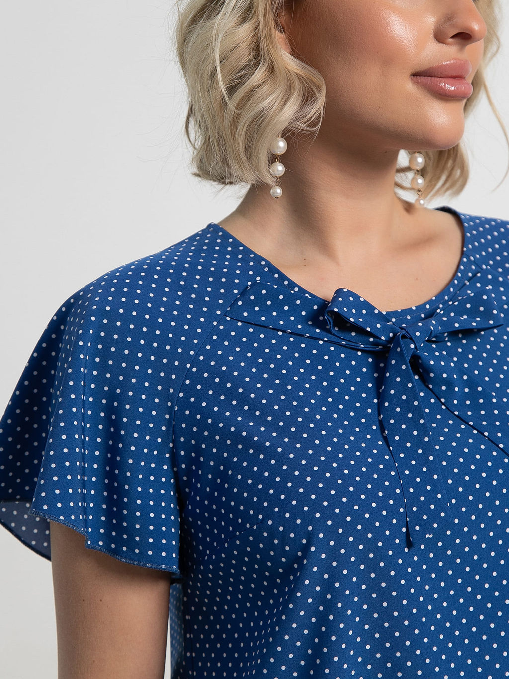 Блуза Сицилия (голубая) Б15247-19М - Lt collection фото 5