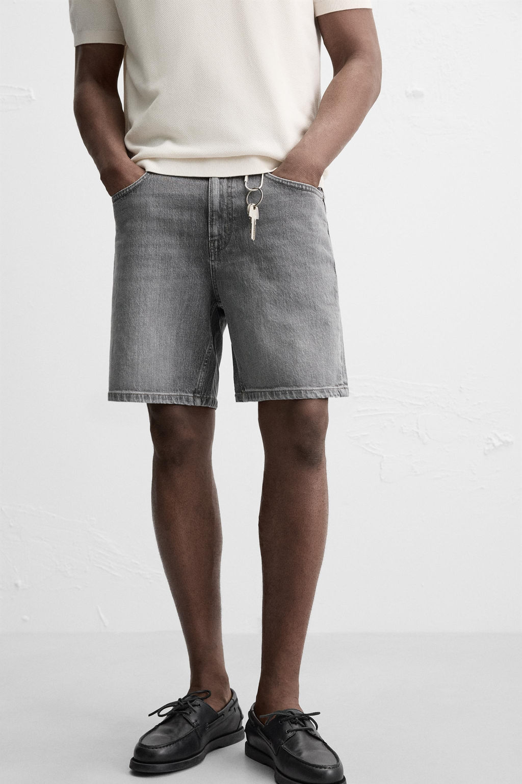 REGULAR FIT DENIM BERMUDA SHORTS - Zara фото 5