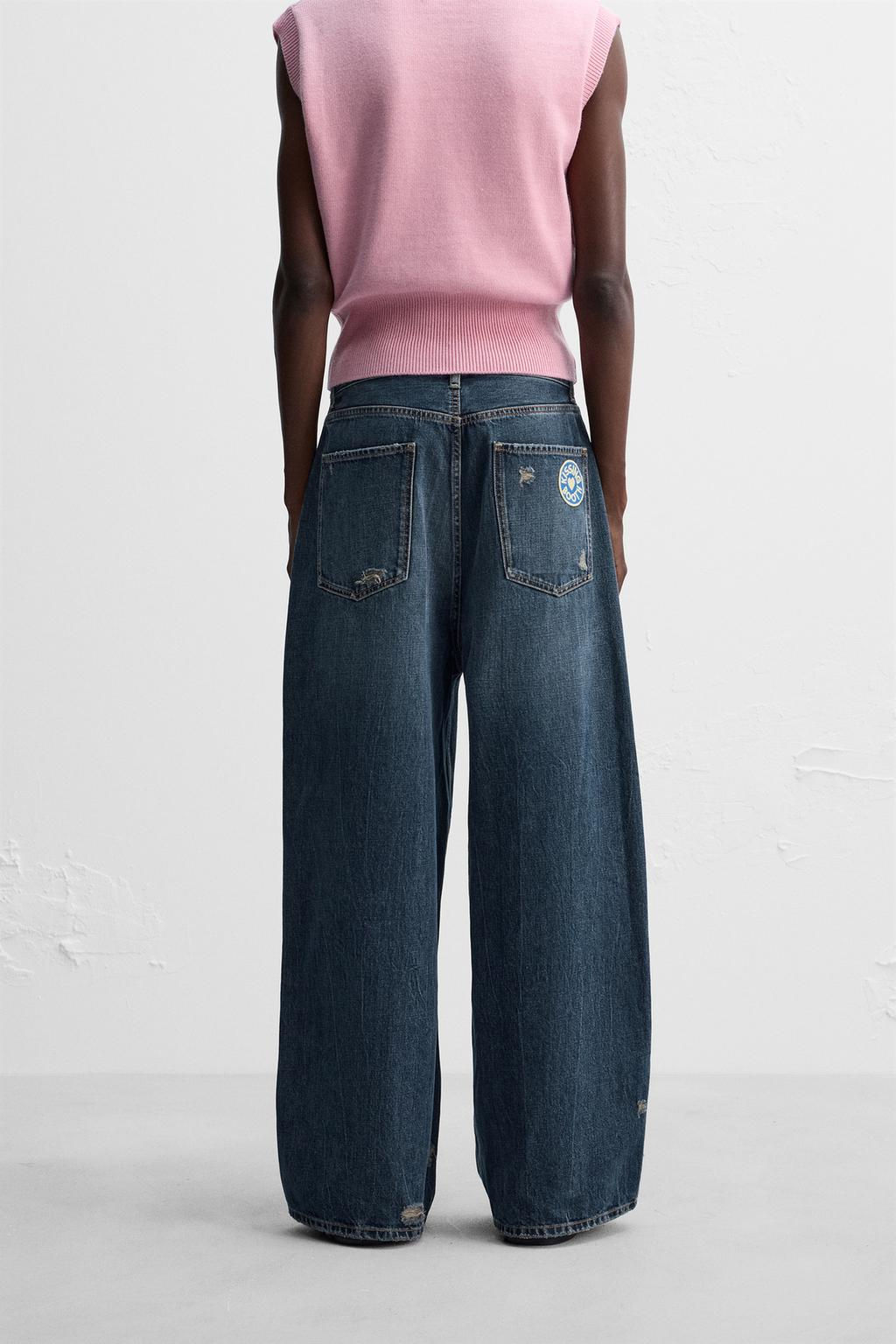 RIPPED BAGGY FIT JEANS X HARRY LAMBERT - Zara фото 3