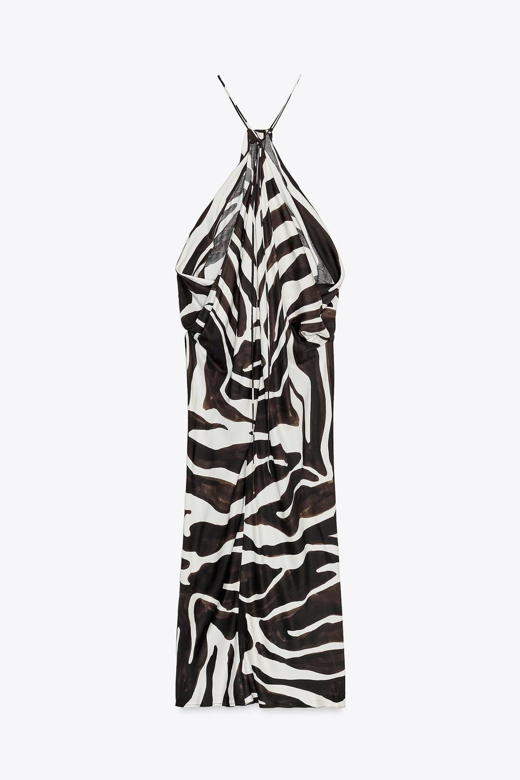 ZW COLLECTION ANIMAL PRINT HALTER DRESS - Zara фото 4