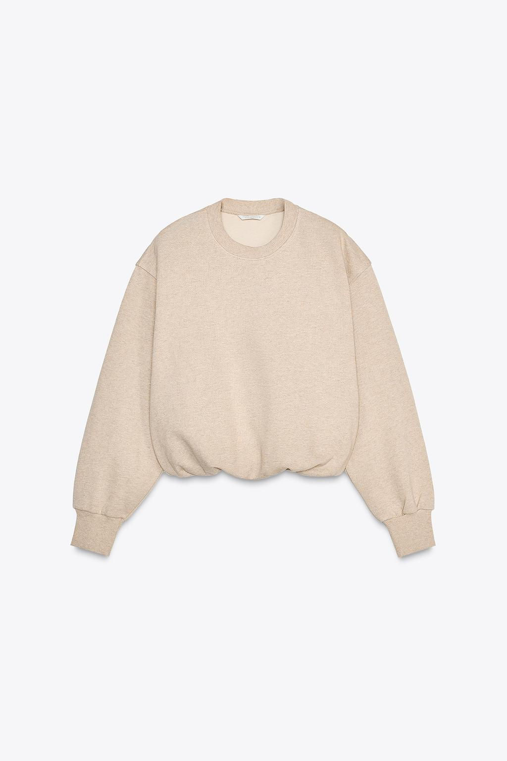 BALLOON CROPPED SWEATSHIRT - Zara фото 5
