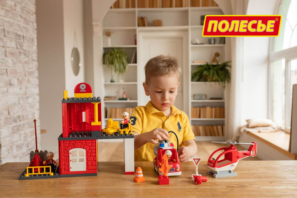 Конструктор Макси - Пожарная станция (64 элемента) (в коробке) - Полесье фото 8