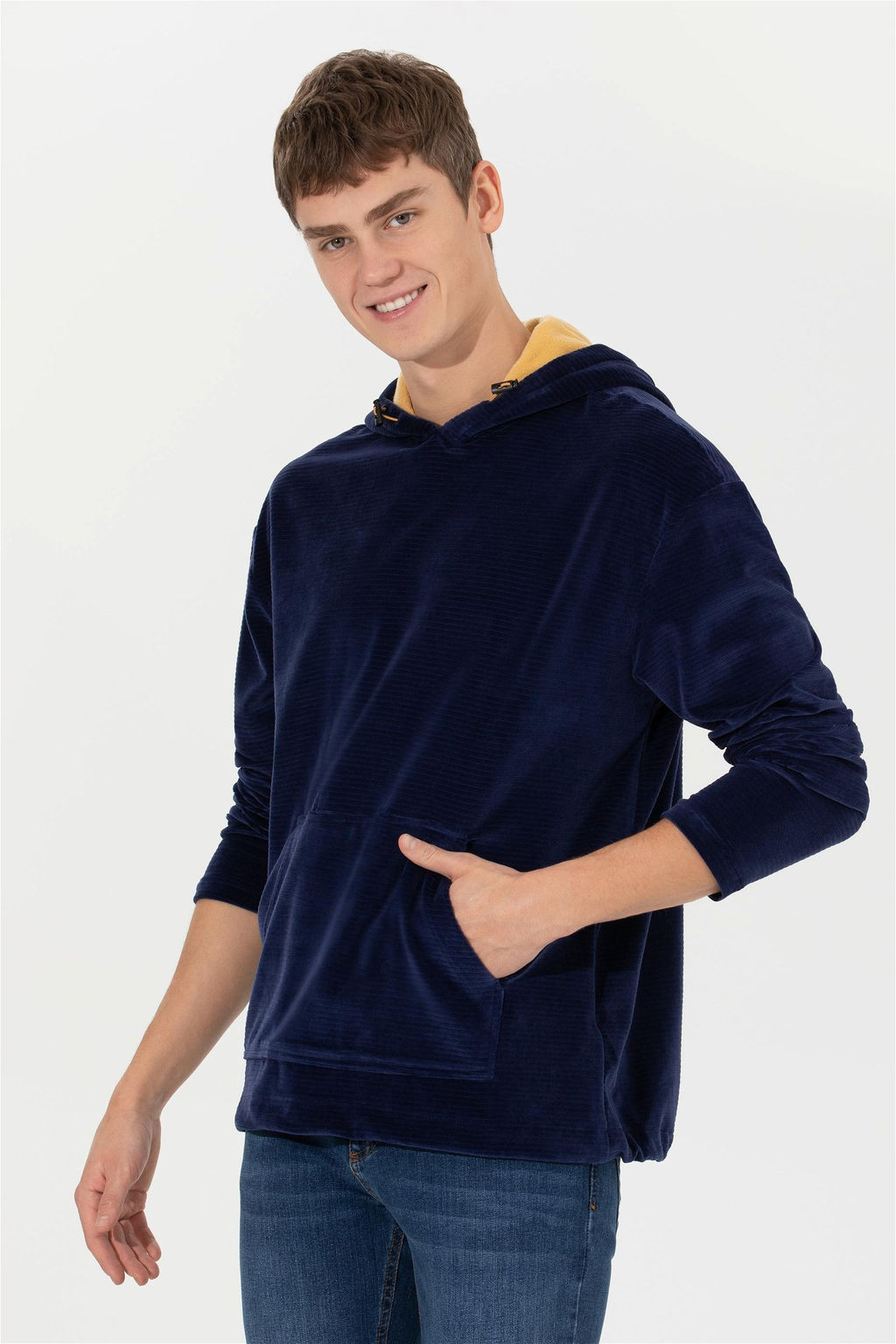 U. S. Polo Assn Мужская темно-синяя комфортная толстовка с капюшоном - U.s. polo assn фото 9