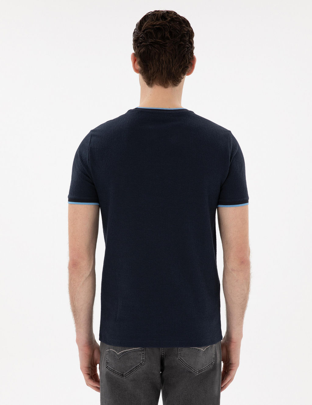 Lacivert Slim Fit Ti__rt - Pierre cardin фото 5