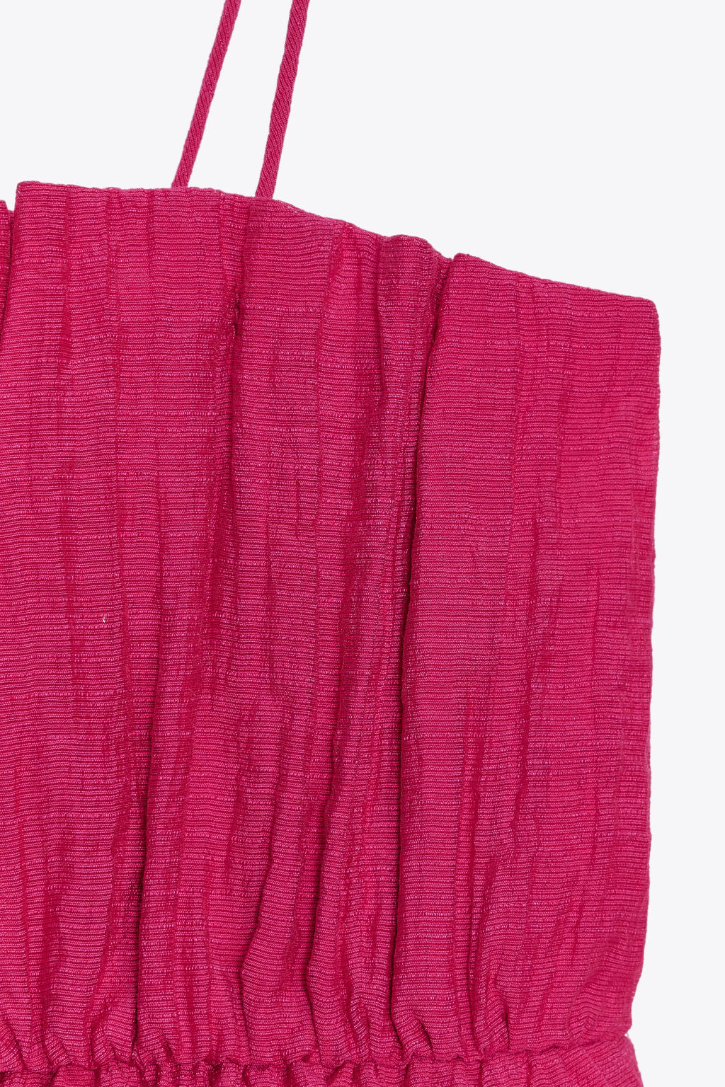 PRINTED SMOCKED CROP TOP - Zara фото 14