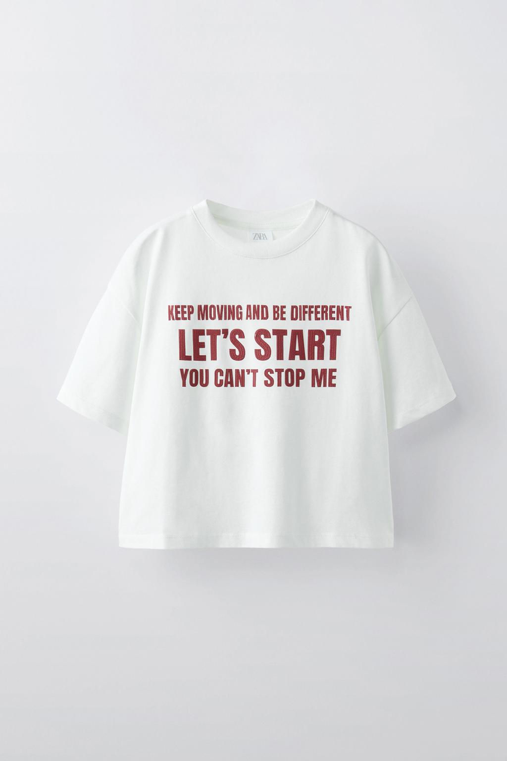 RAISED SLOGAN T-SHIRT - Zara фото 4