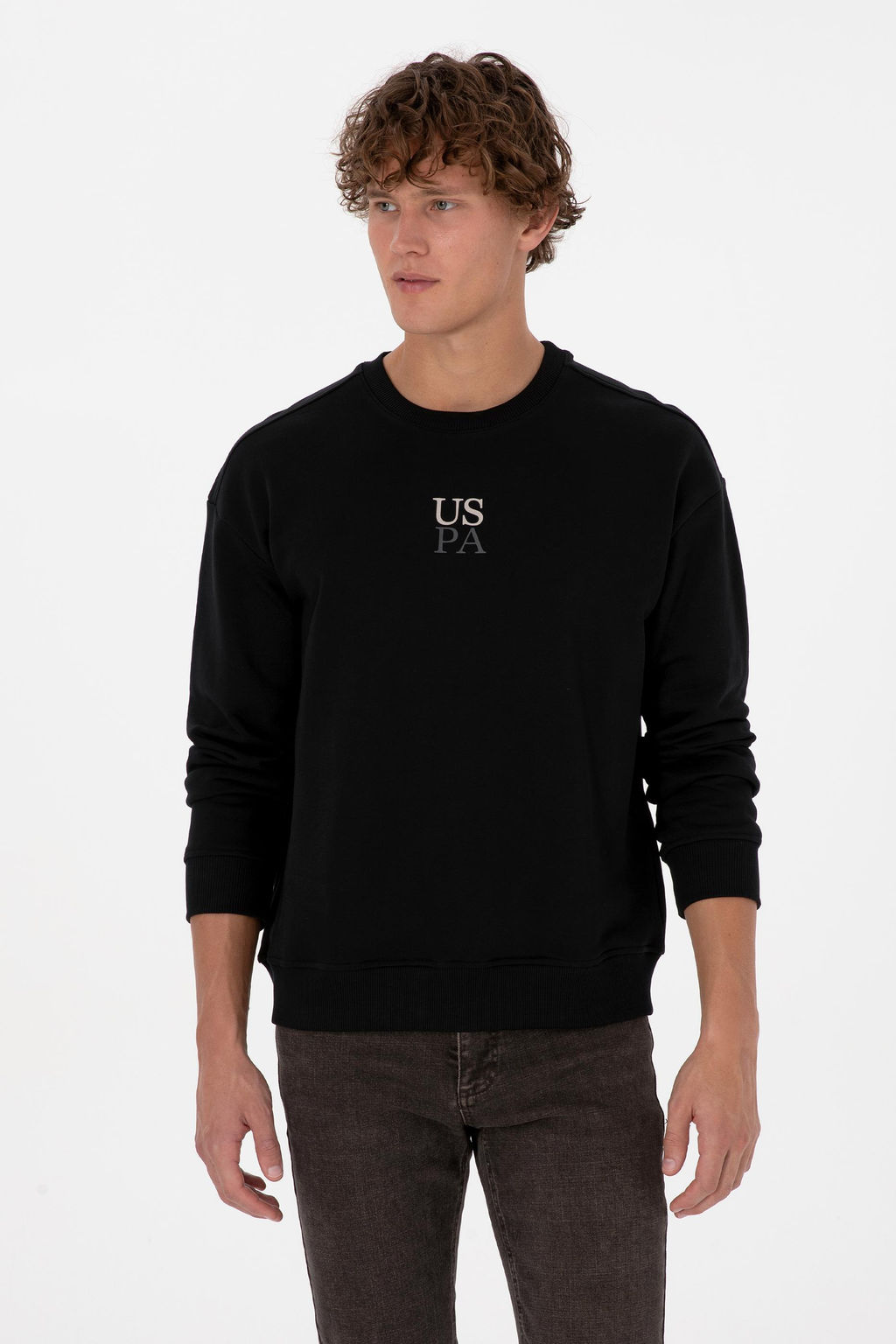 Erkek Siyah Basic Sweatshirt Sepette S_rpriz _ndirim - U.s. polo assn фото 3