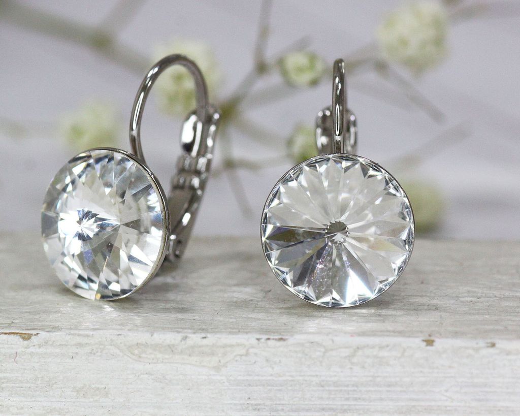 Серьги с кристаллами Swarovski