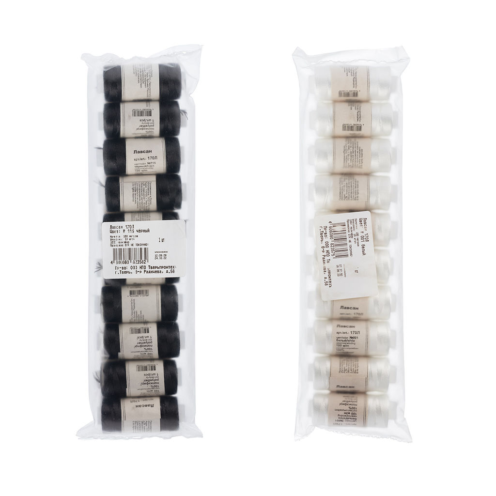 Нитки 170Л 100% полиэфир 100 м 10 шт