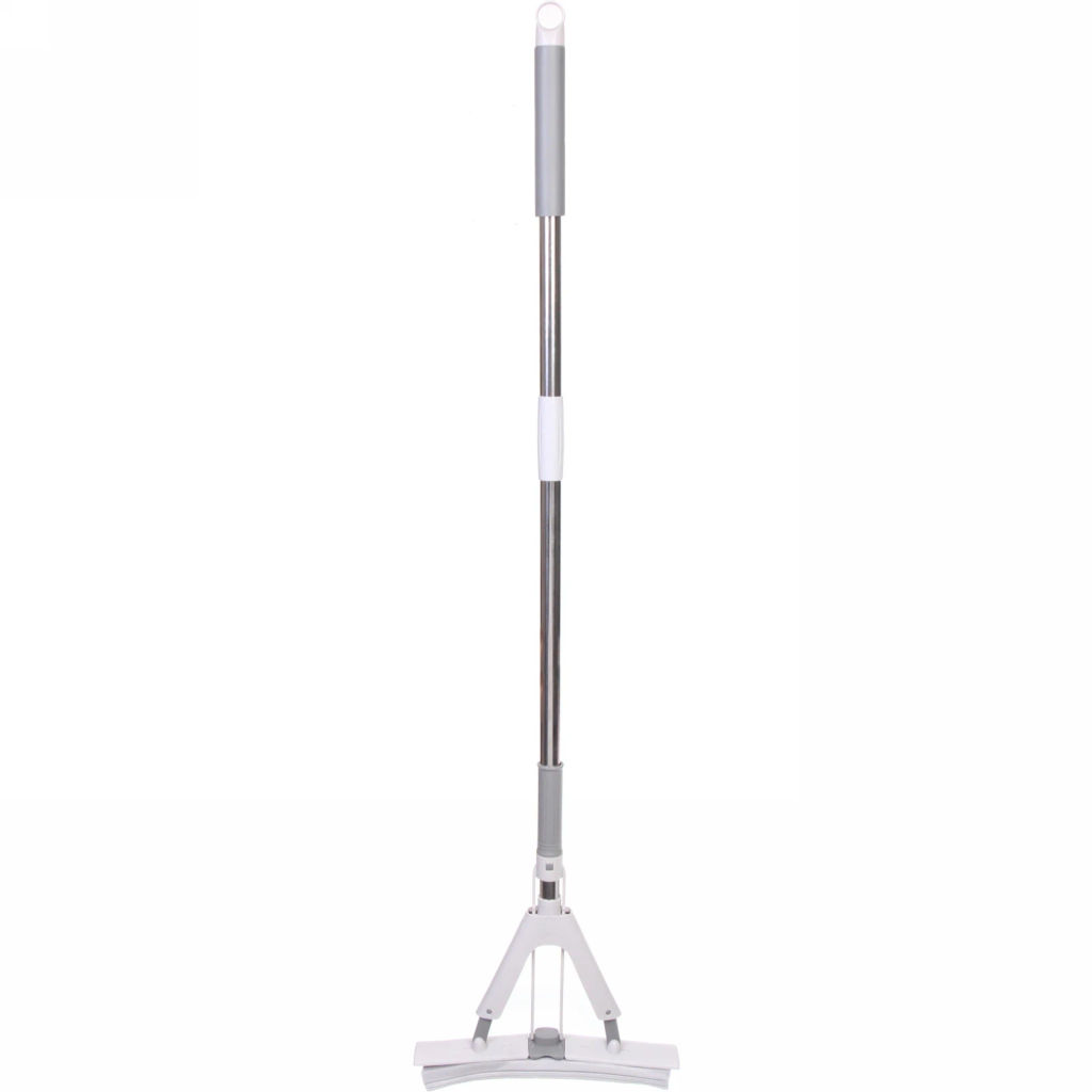 Швабра с губкой ПВА металлическая ручка 130 см(складной отжим) губка 33 см