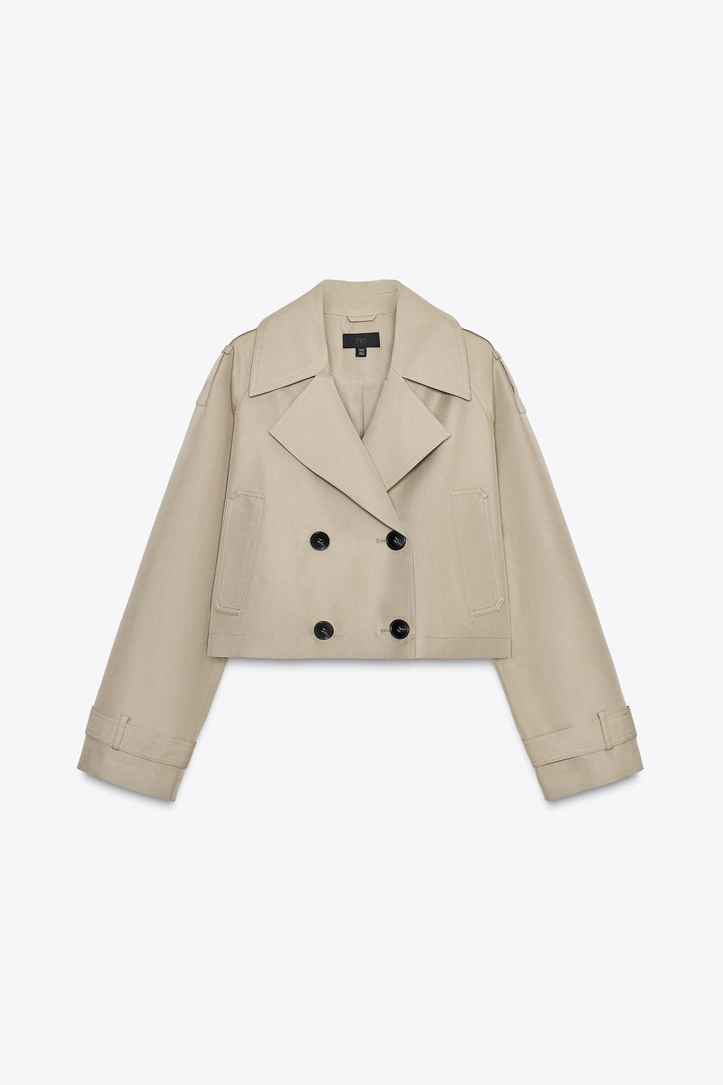 DOUBLE-BREASTED SHORT TRENCH COAT - Zara фото 3