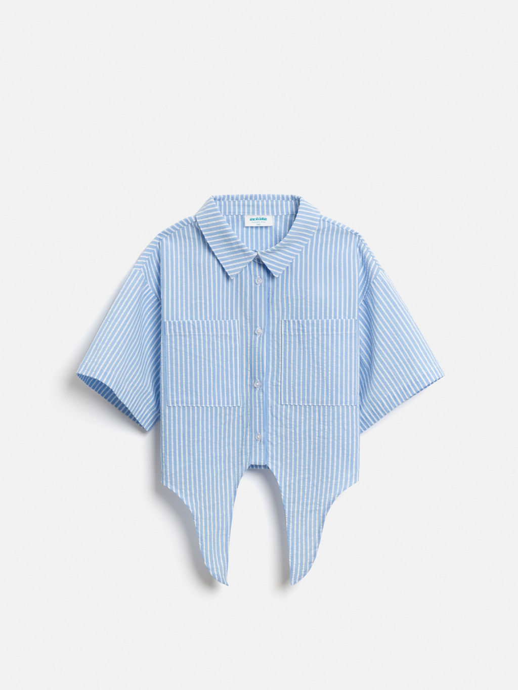 ACOOLA / Блузка детская для девочек Messia_bl голубая полоска  фото 3