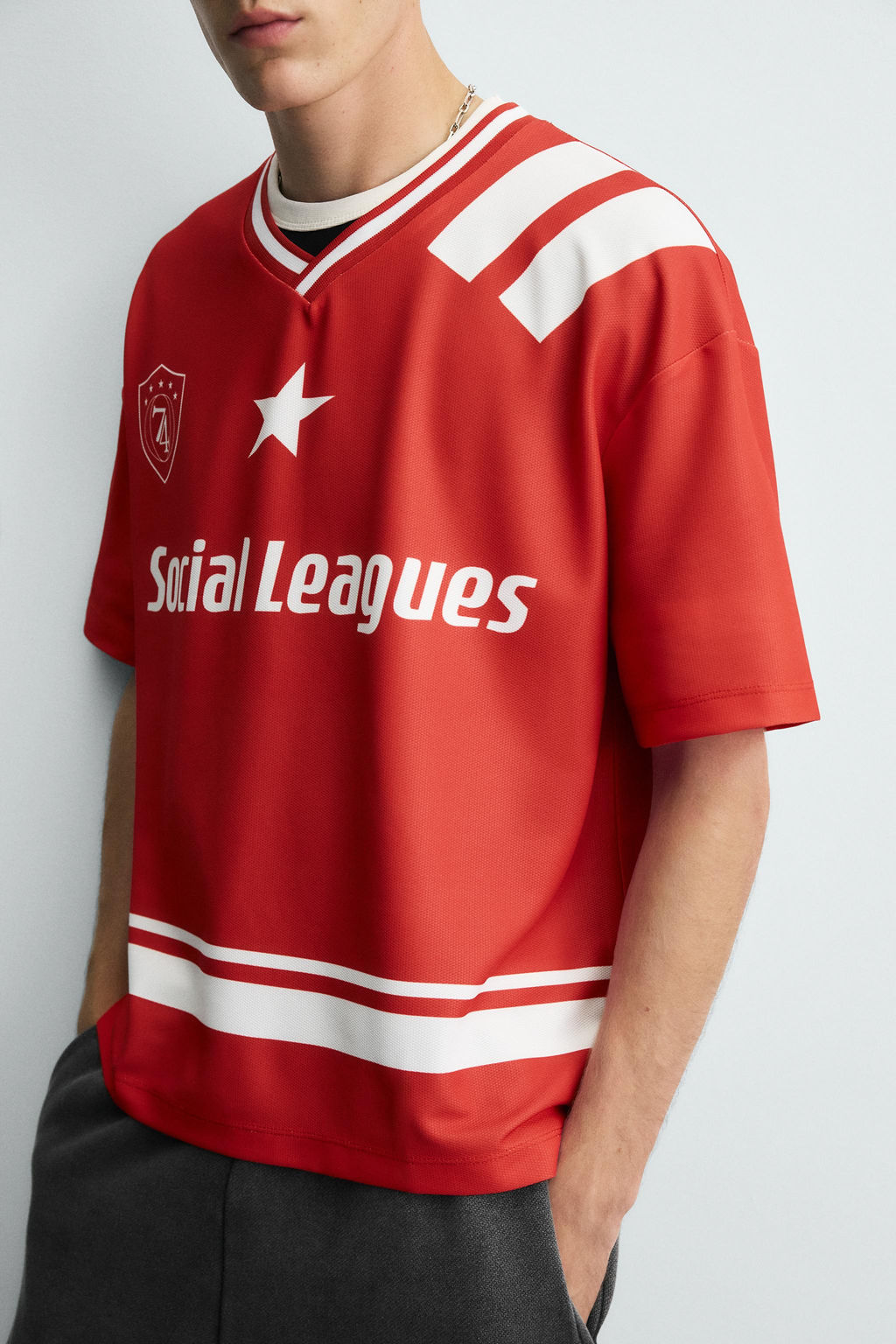 RETRO FOOTBALL PRINT T-SHIRT - Zara фото 5
