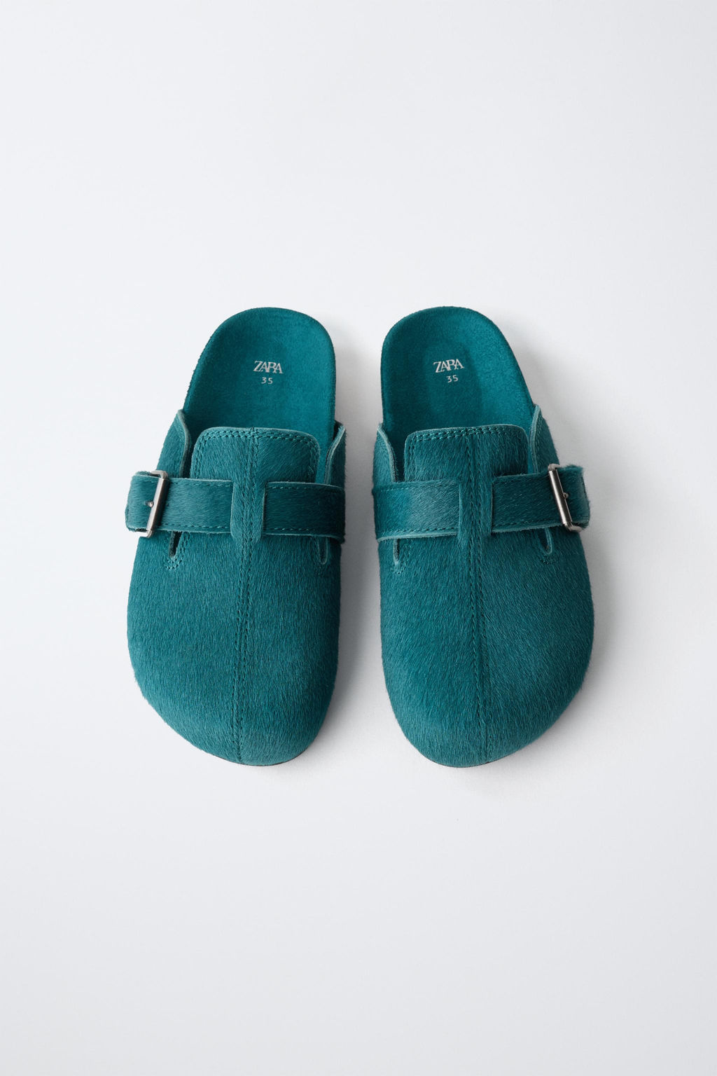 ZUECO HEBILLA PIEL / Verde - Zara фото 4