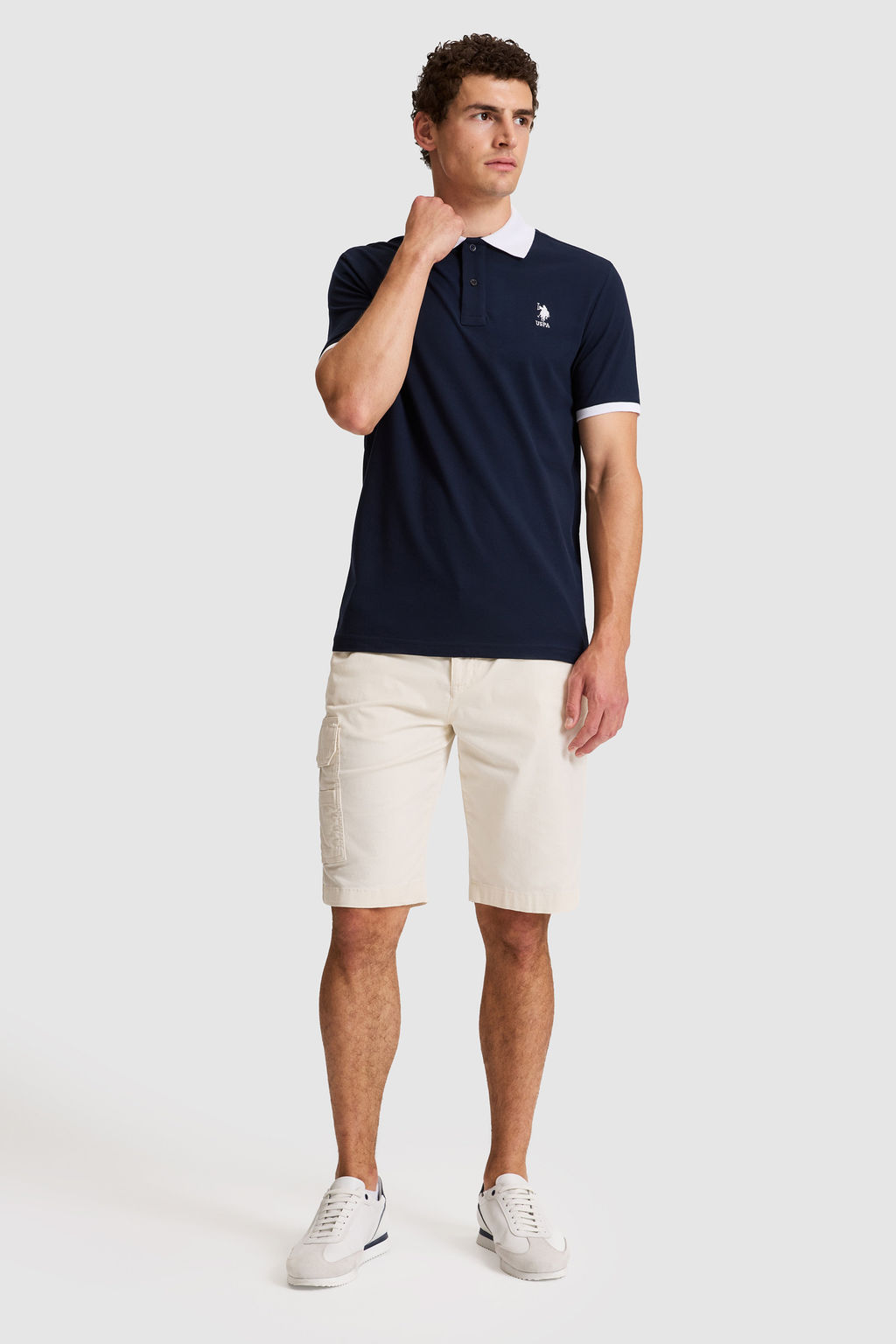 Erkek Lacivert Regular Fit Polo Yaka Basic TiЕГrt - U.s. polo assn фото 4