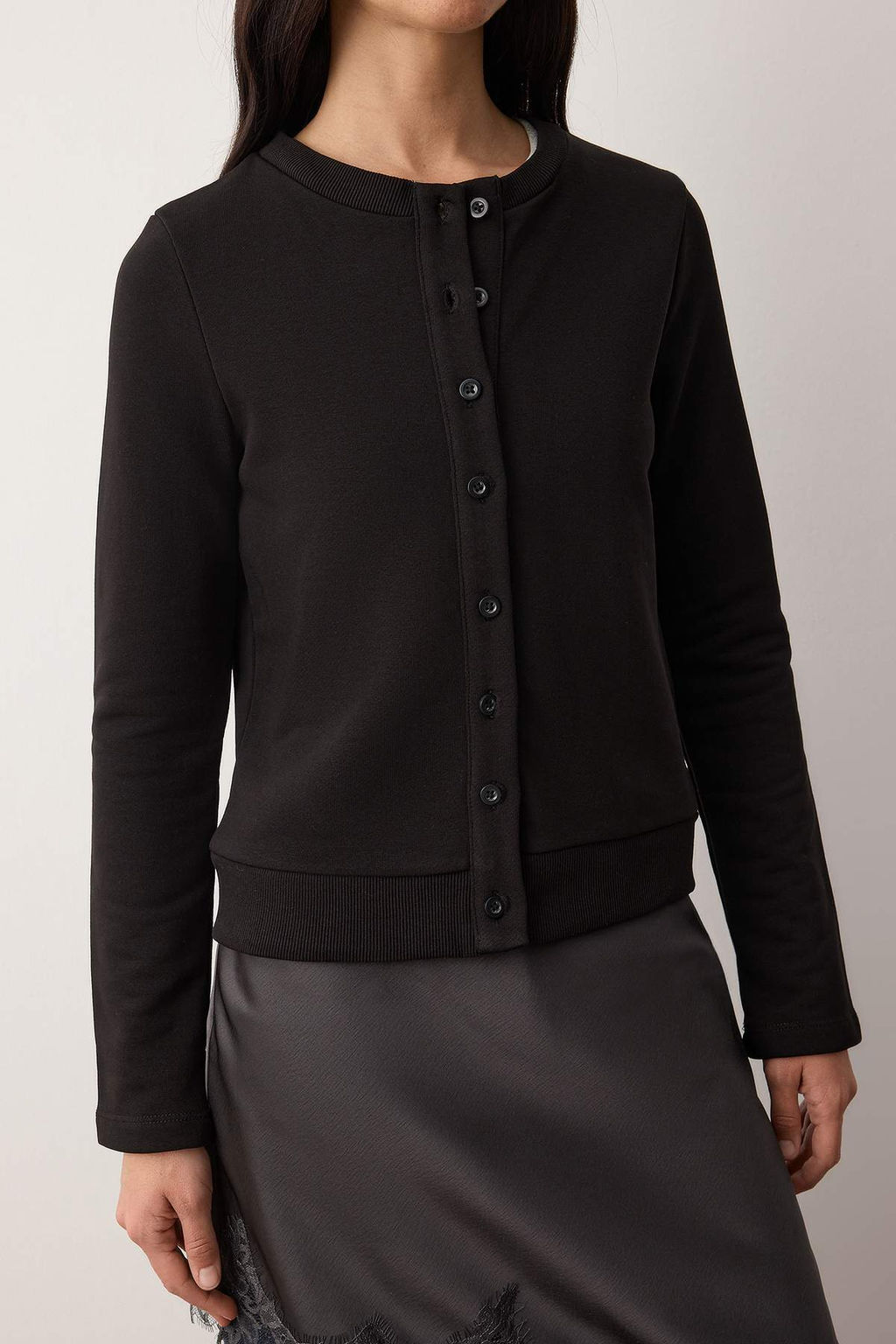 Teen Ac?k Sar? Dugmeli Regular/Normal Kal?p Orme Sweatshirt TWOAW26SW00162 - Trendyolmilla фото 10