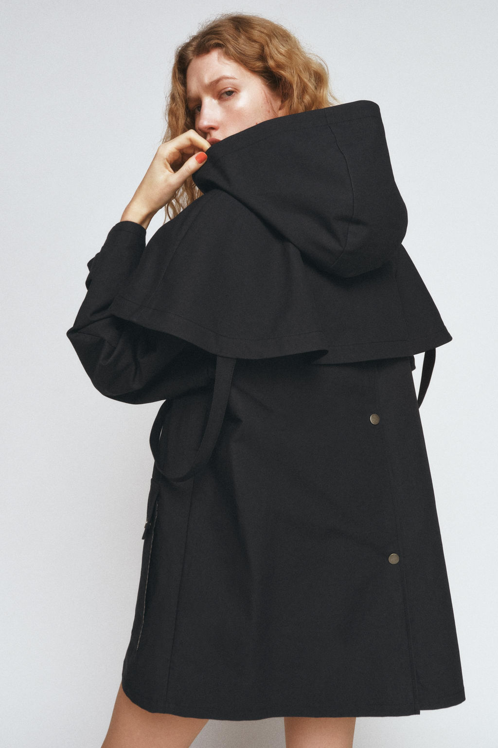 CONTRAST COLLAR HOODED TRENCH COAT ZW COLLECTION LIMITED EDITION - Zara фото 10