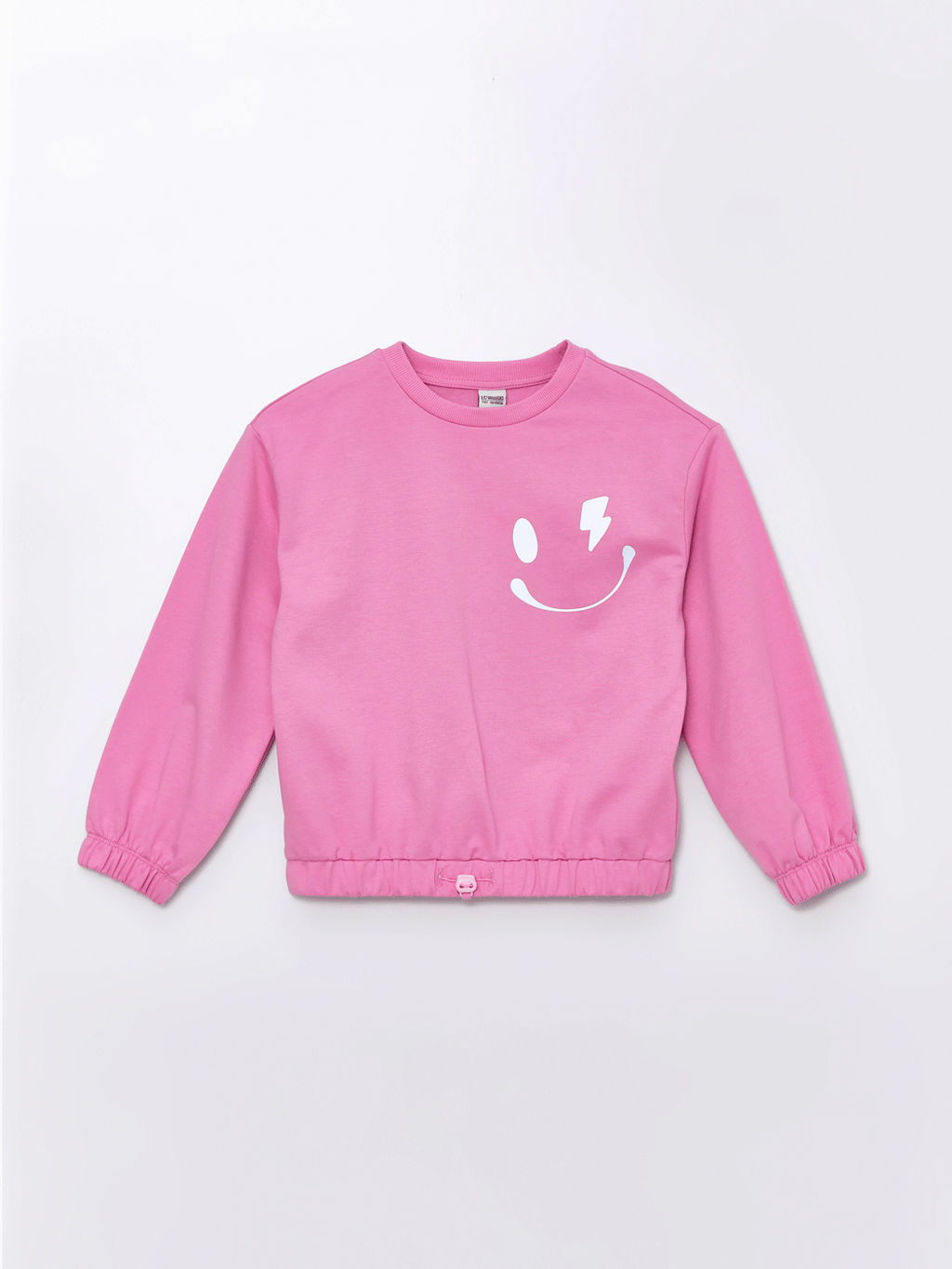 Bisiklet Yaka Uzun Kollu Bask?l? K?z ?ocuk Sweatshirt