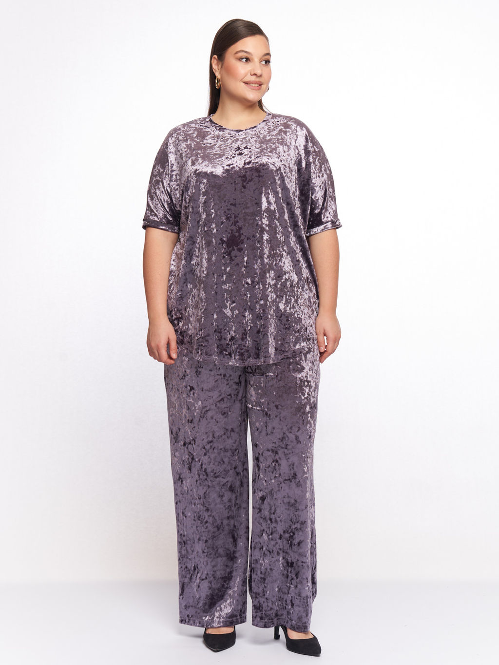 Вечерний бархатный костюм KO42911PUR64 - Артесса фото 10