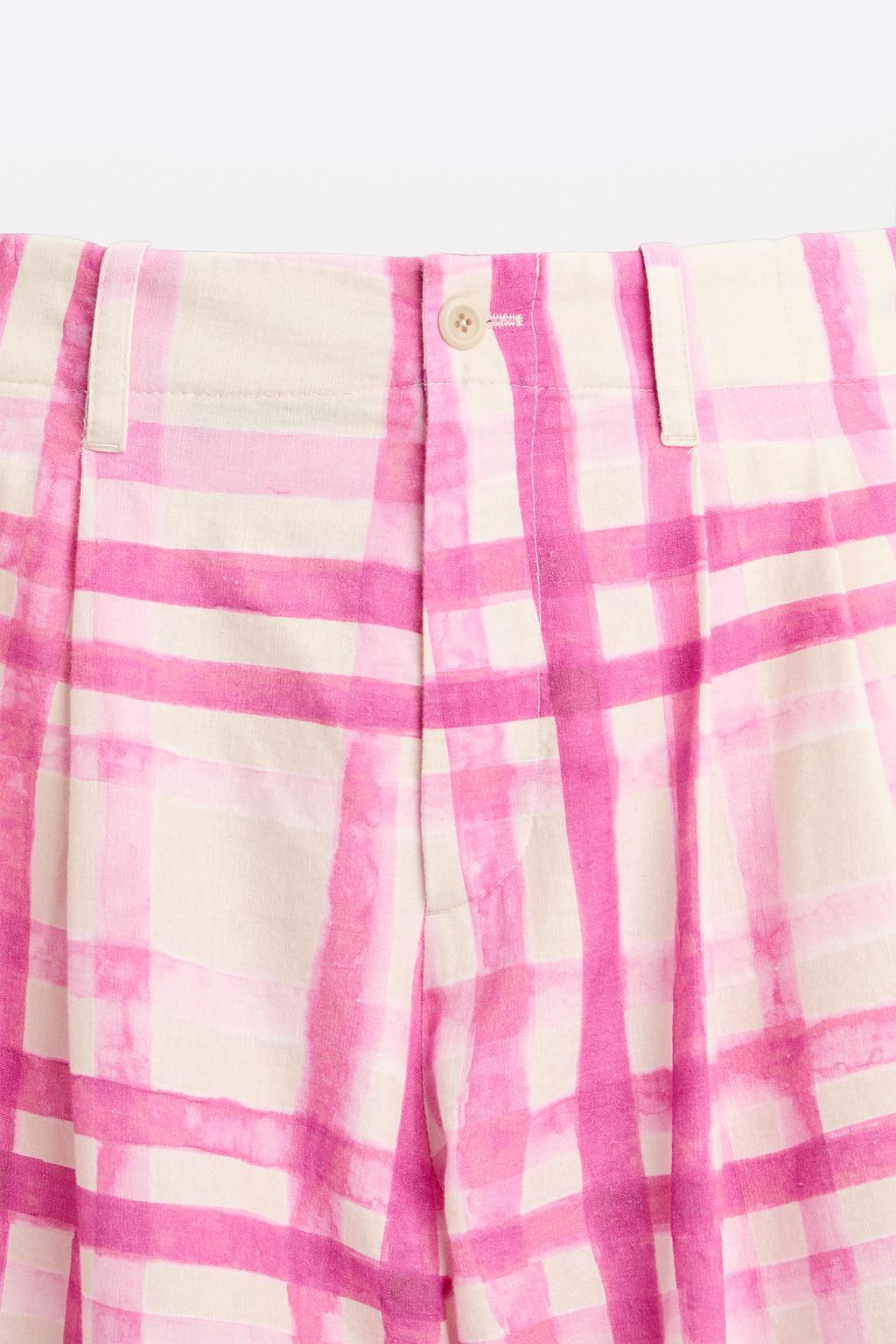 CHECK PRINT TROUSERS - LIMITED EDITION - Zara фото 9