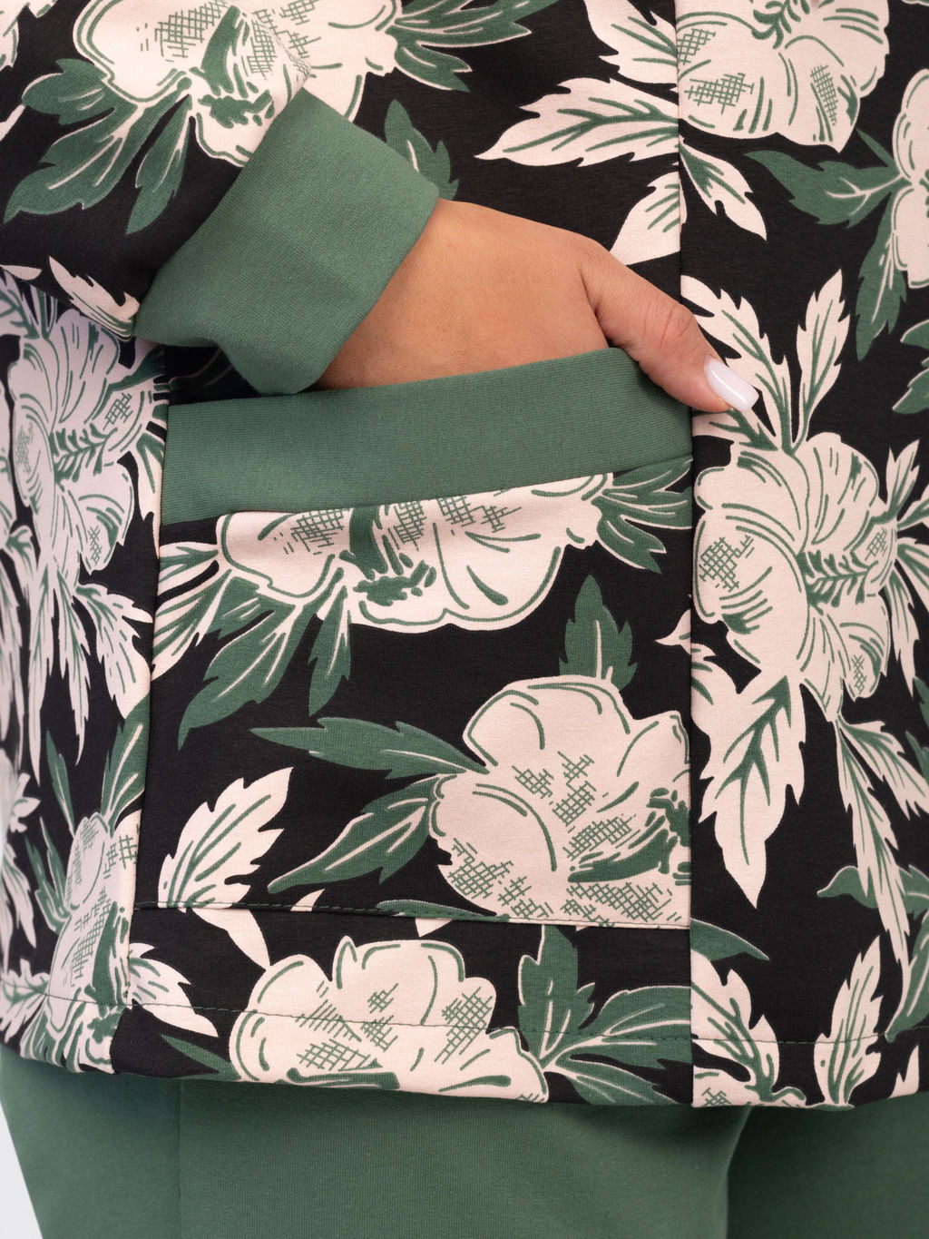 Костюм женский футер с лайкрой "ДОРИС" ОЛИВА