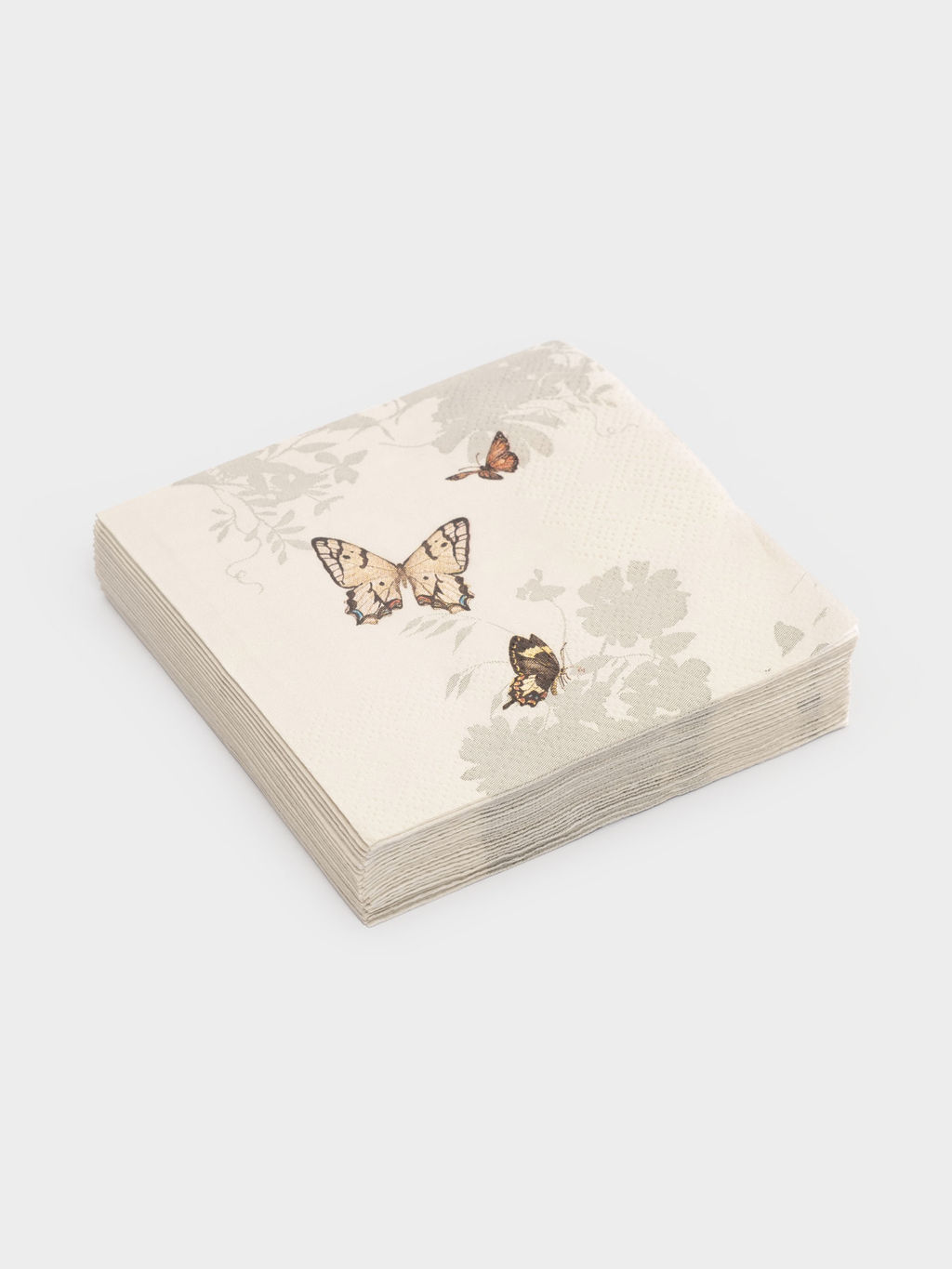 Салфетки бумажные, 21х21 см, 20 шт, квадратные, белые, Бабочки, Butterfly garden - Anna lafarg фото 2
