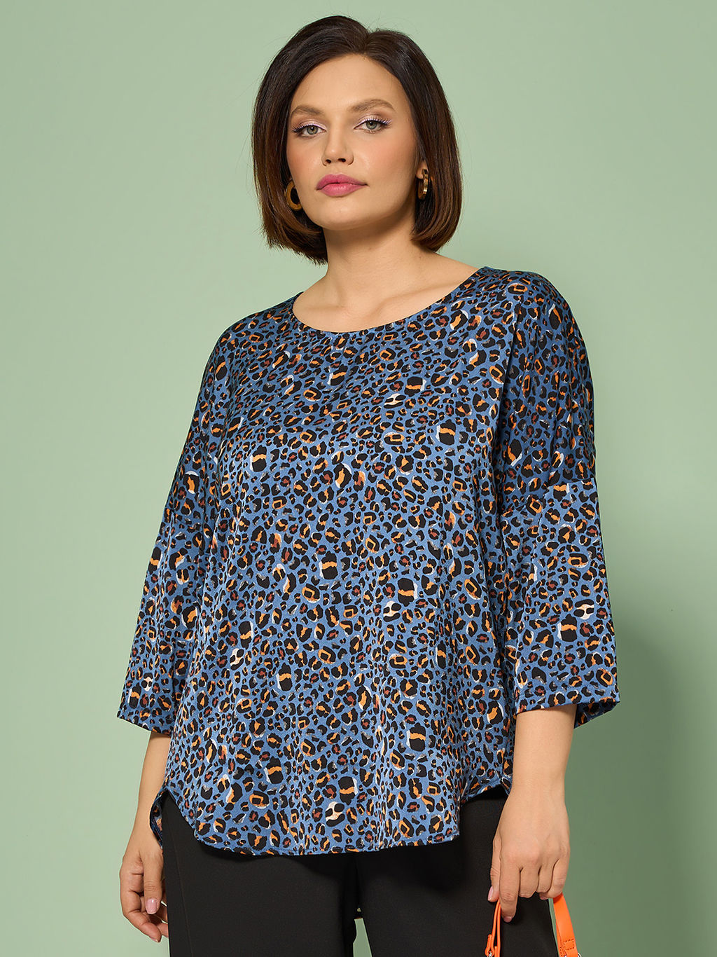 Блузка 0250-2а темно-голубой - Aquarell фото 12