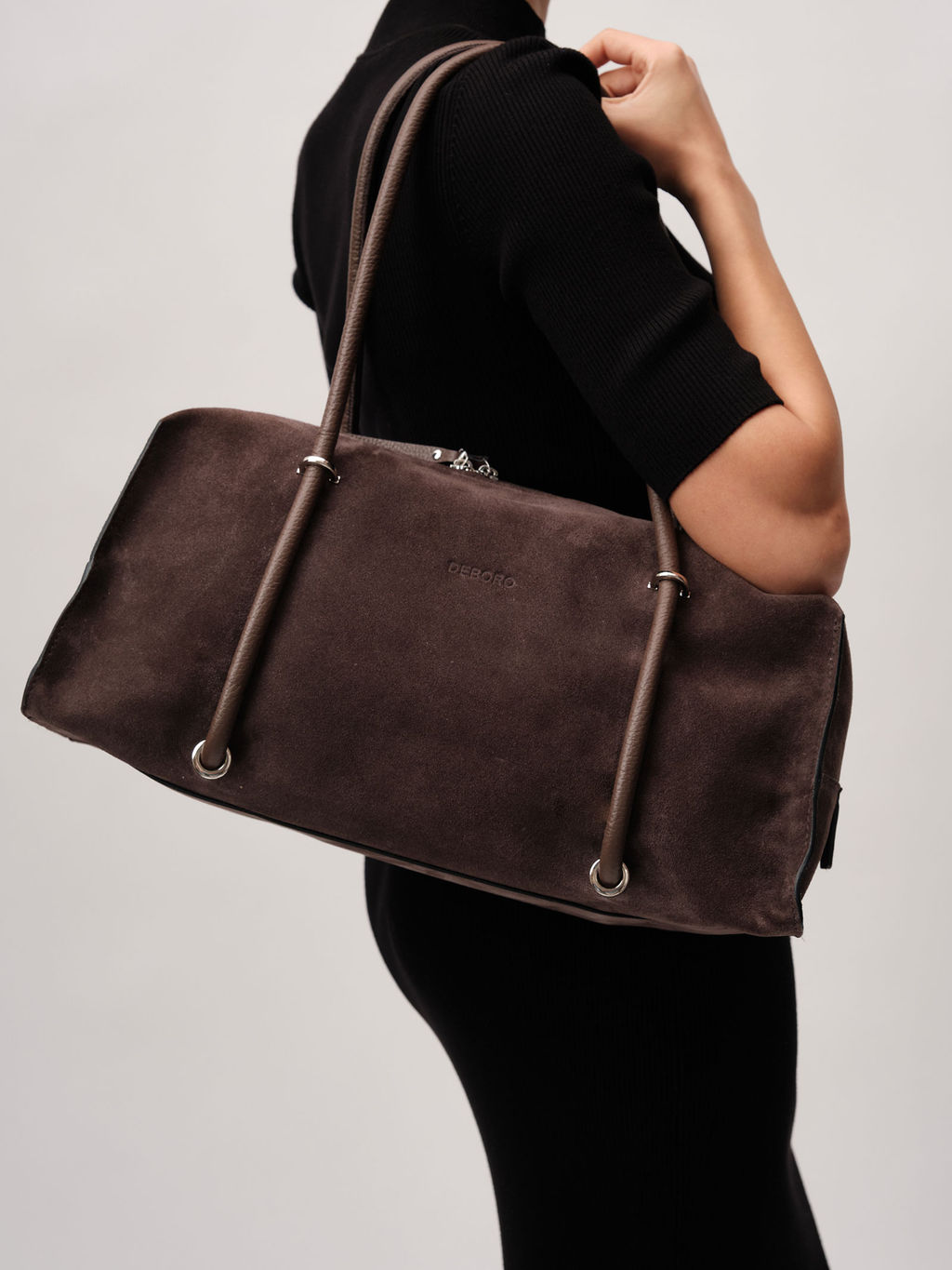 Замшевая сумка Deboro 31151 коричневый шоколад