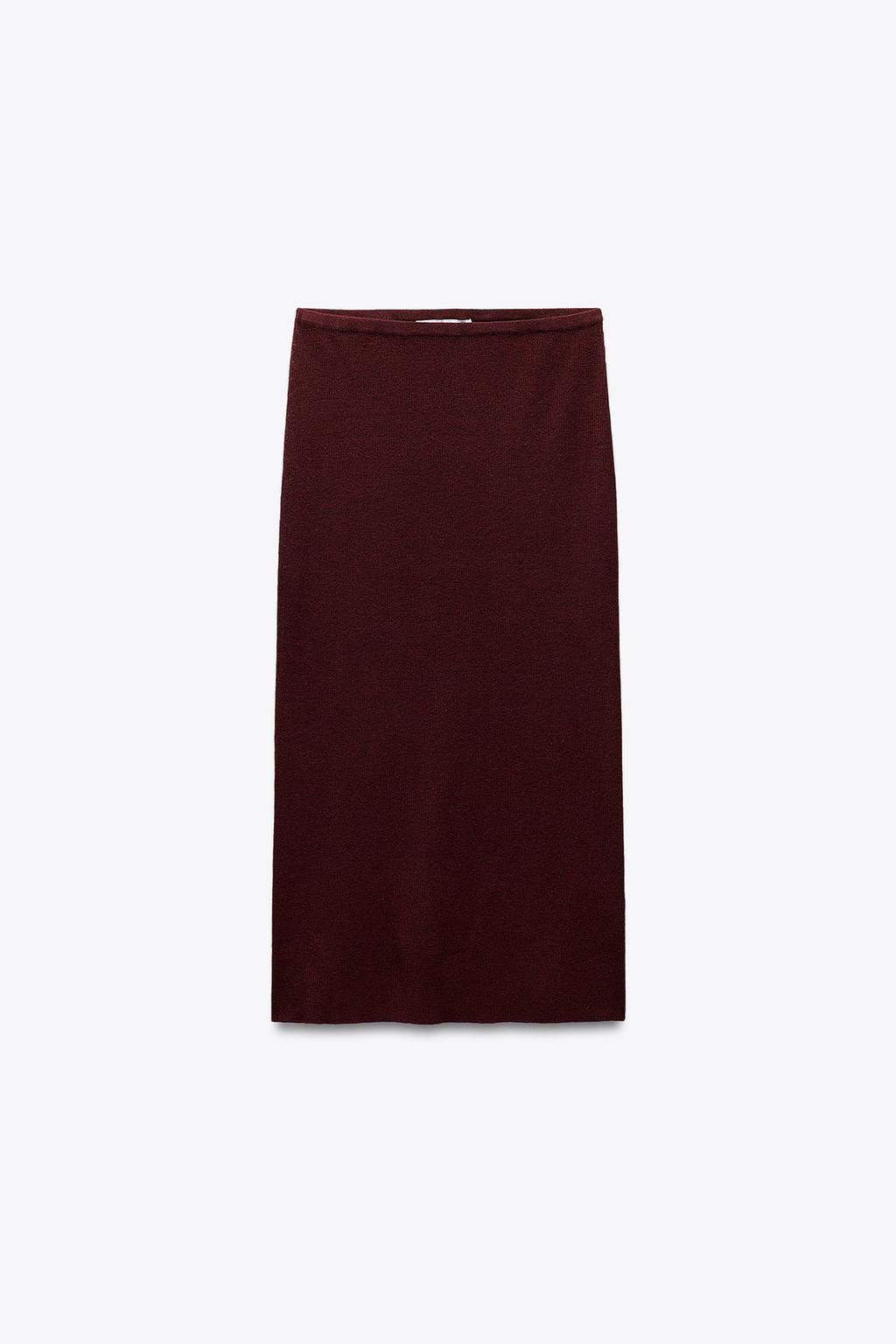 FINE KNIT WOOL SKIRT - Zara фото 6