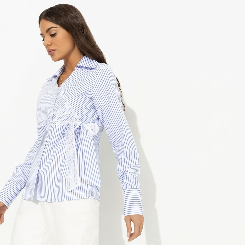 Рубашка с эффектом многослойности, Модная цель (белая) - Charutti фото 12